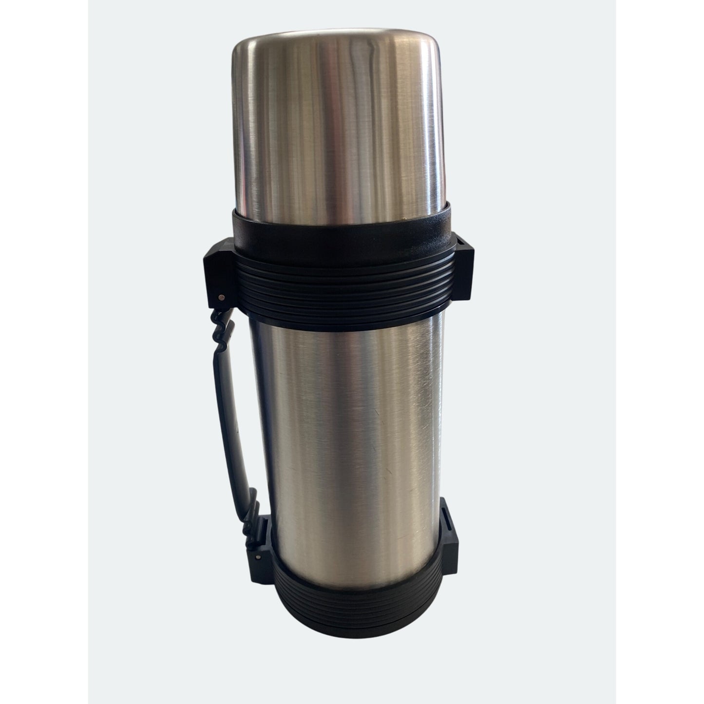 Marlboro Country Store Stainless Steel Vacuum Bottle 1.1 Quart With Insulated Cap & Durable Handle