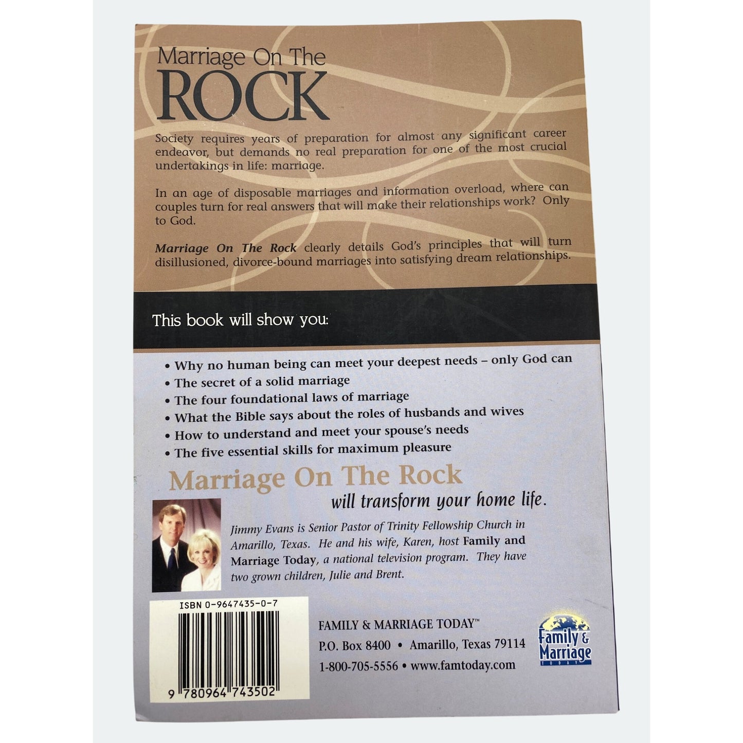 Marriage On The Rock By Jimmy Evans