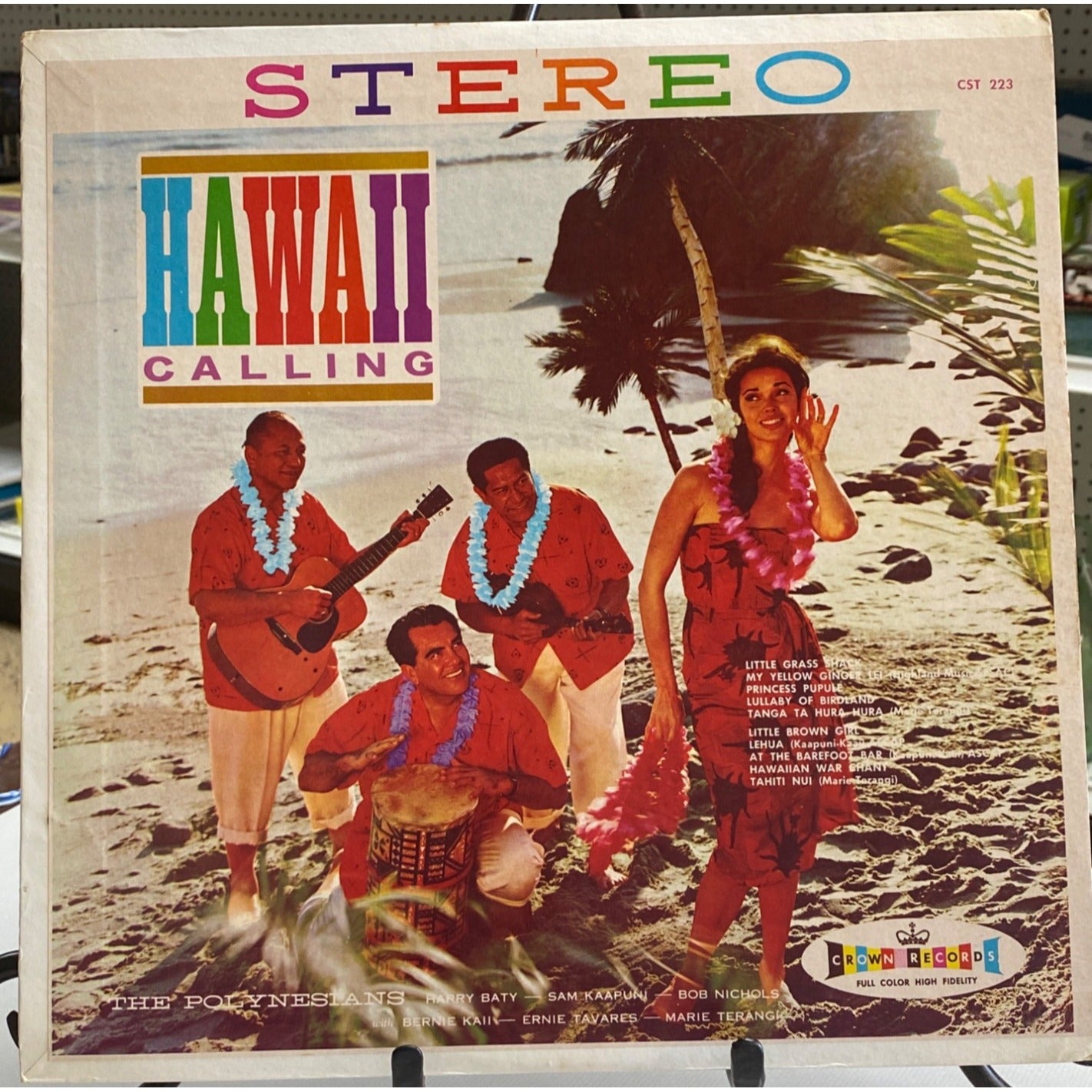 Hawaii Calling Vinyl Record Stereo LP By Crown Records CST 223