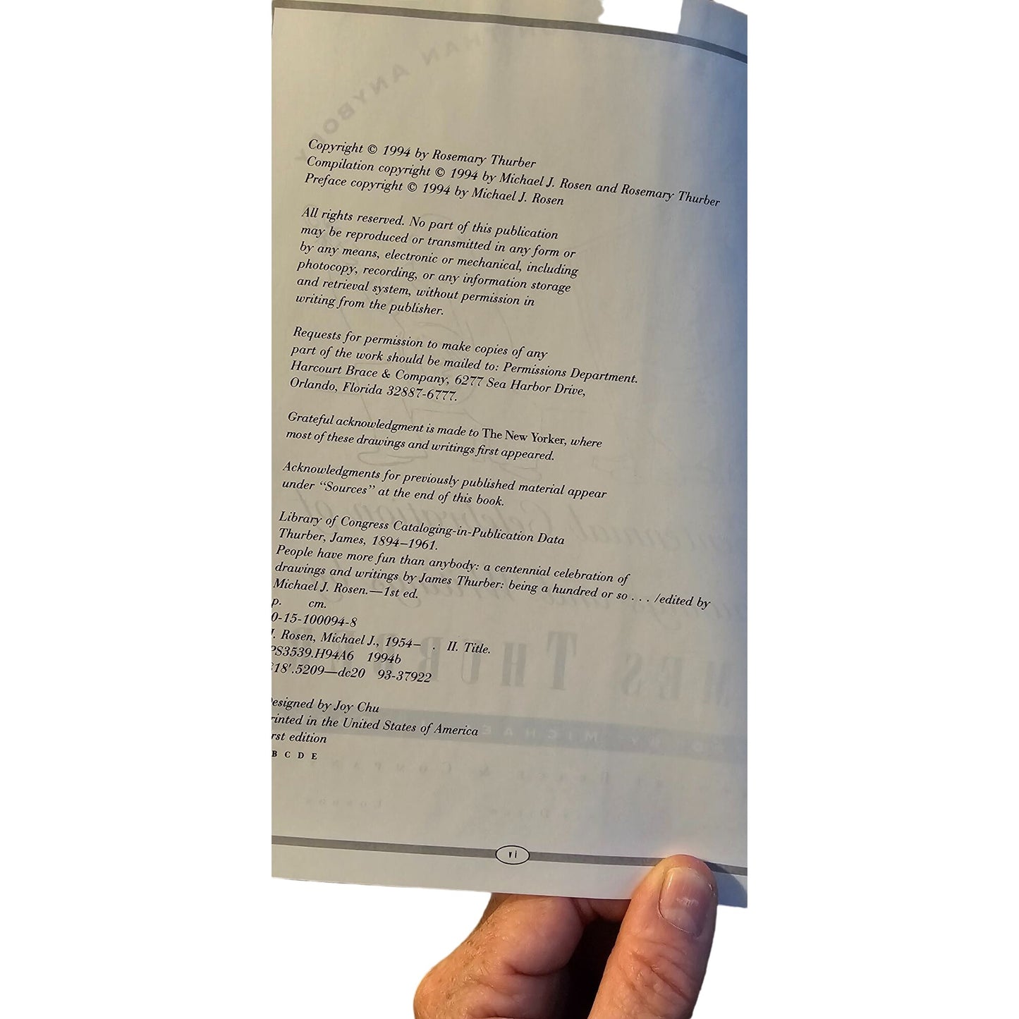 James Thurber "People Have More Fun Than Anybody" Hardcover Book 1994