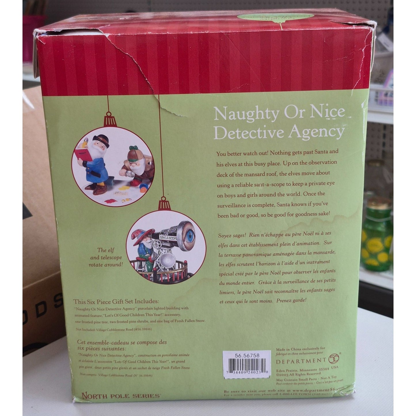 Department 56 Naughty Or Nice Detective Agency Holiday Gift Set