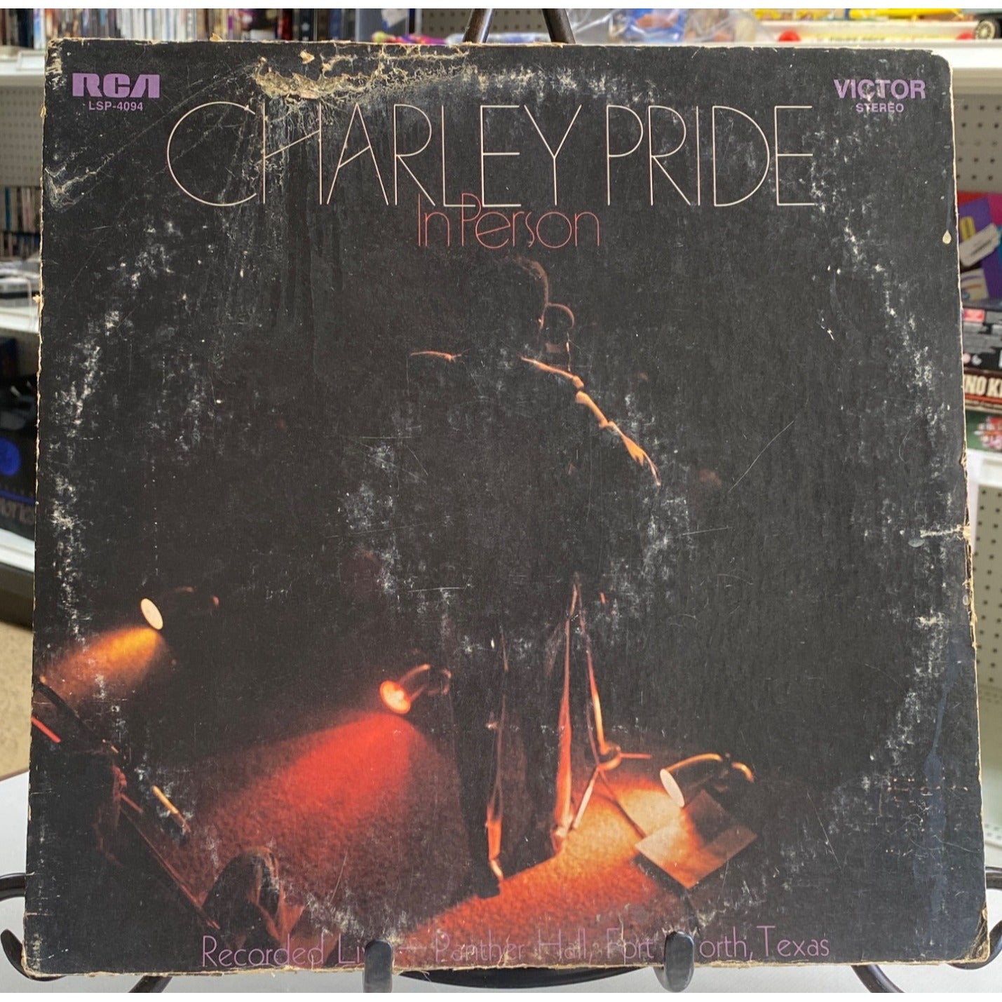 Charley Pride In Person Vinyl Record LP LSP-4094 RCA Victor Stereo Live Panther Hall Texas