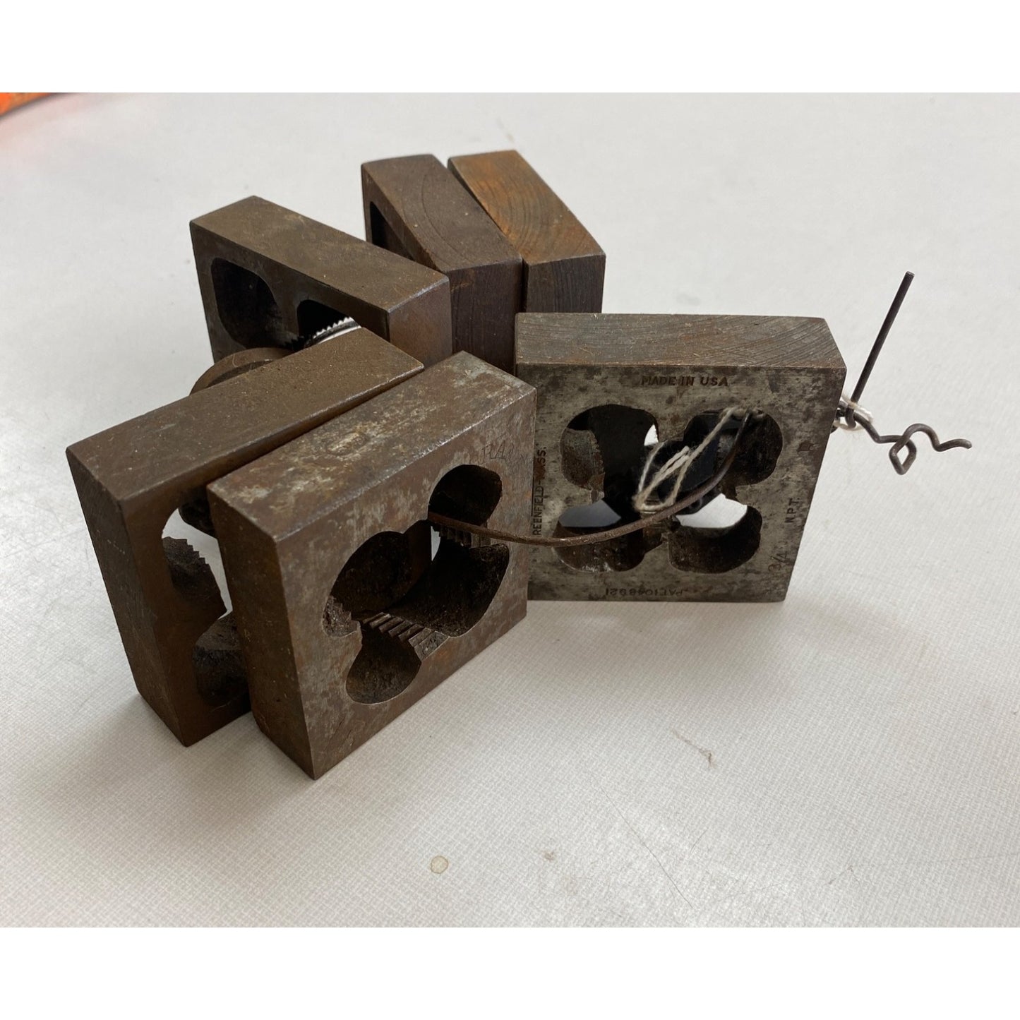 Antique Greenfield Pipe Threading Dies Set