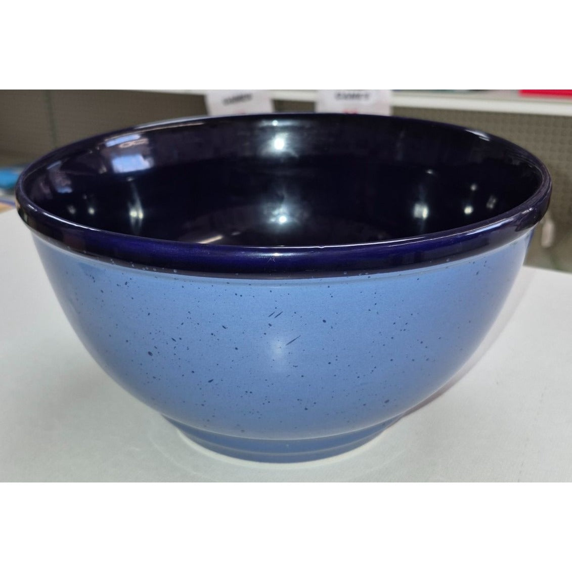 Stoneware Bowl Blue Speckled