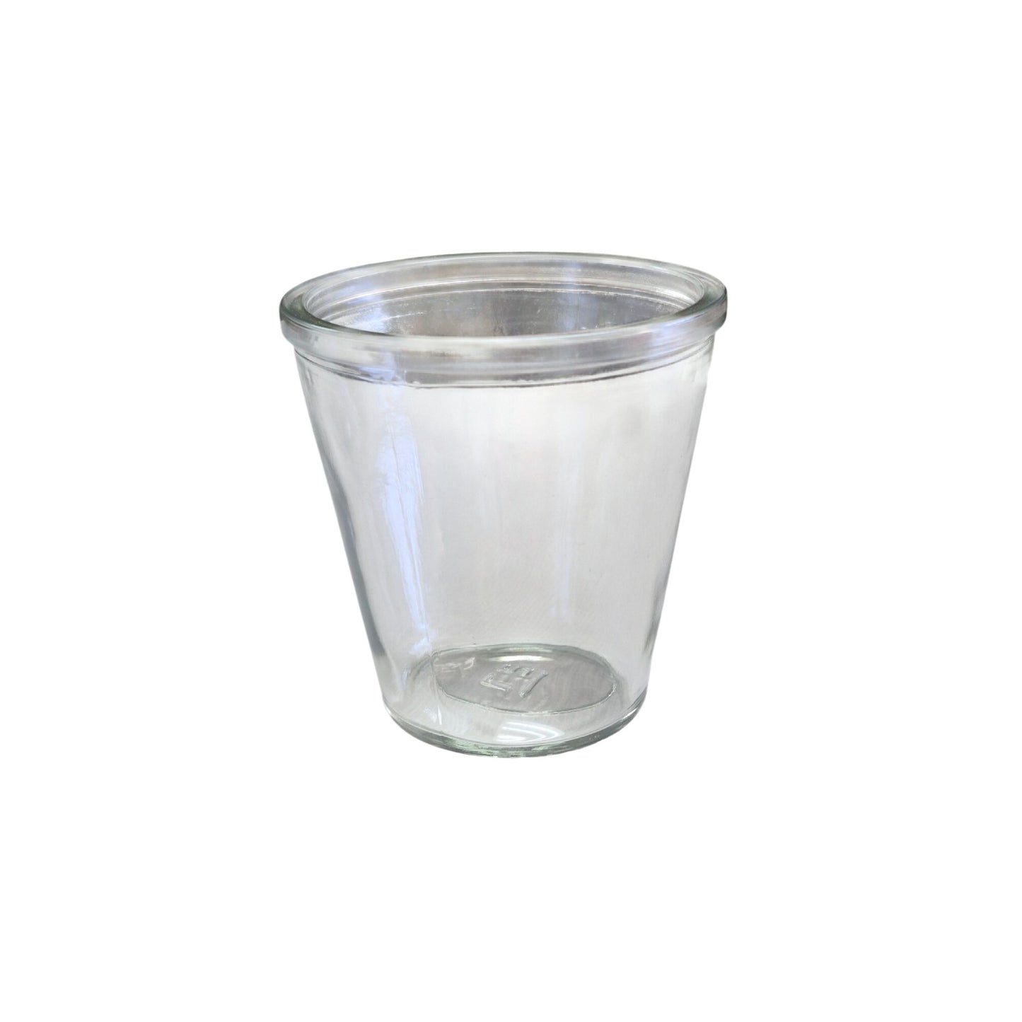 Glass Jars Tulip Shape Clear Numbered Cups Set 4