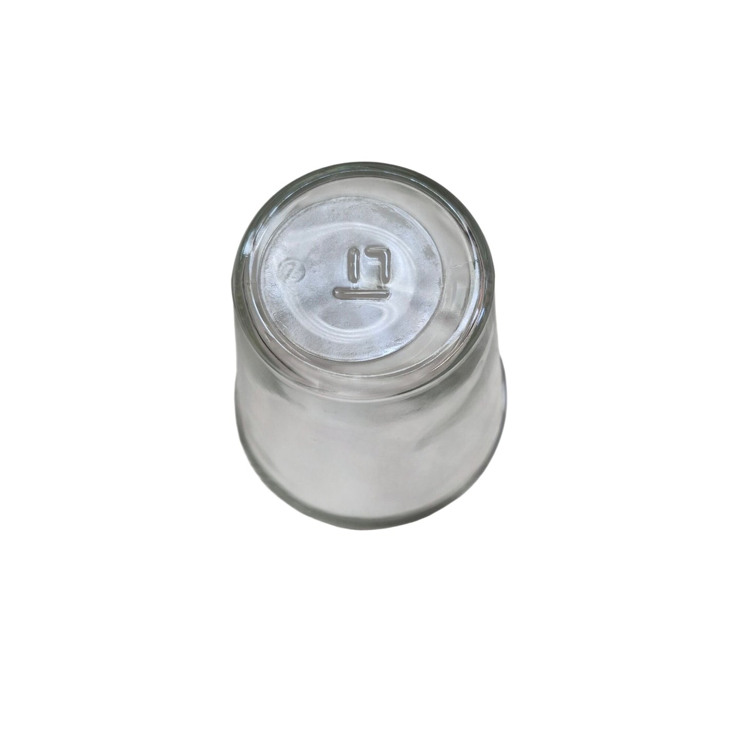 Glass Jars Tulip Shape Clear Numbered Cups Set 4