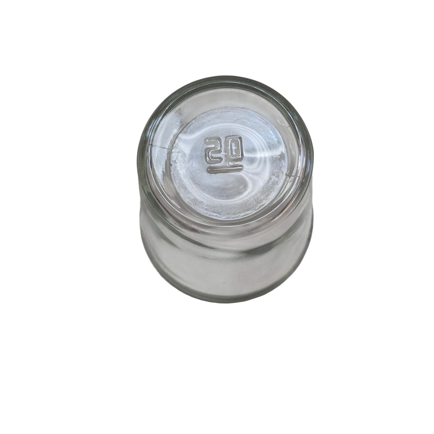 Glass Jars Tulip Shape Clear Numbered Cups Set 4