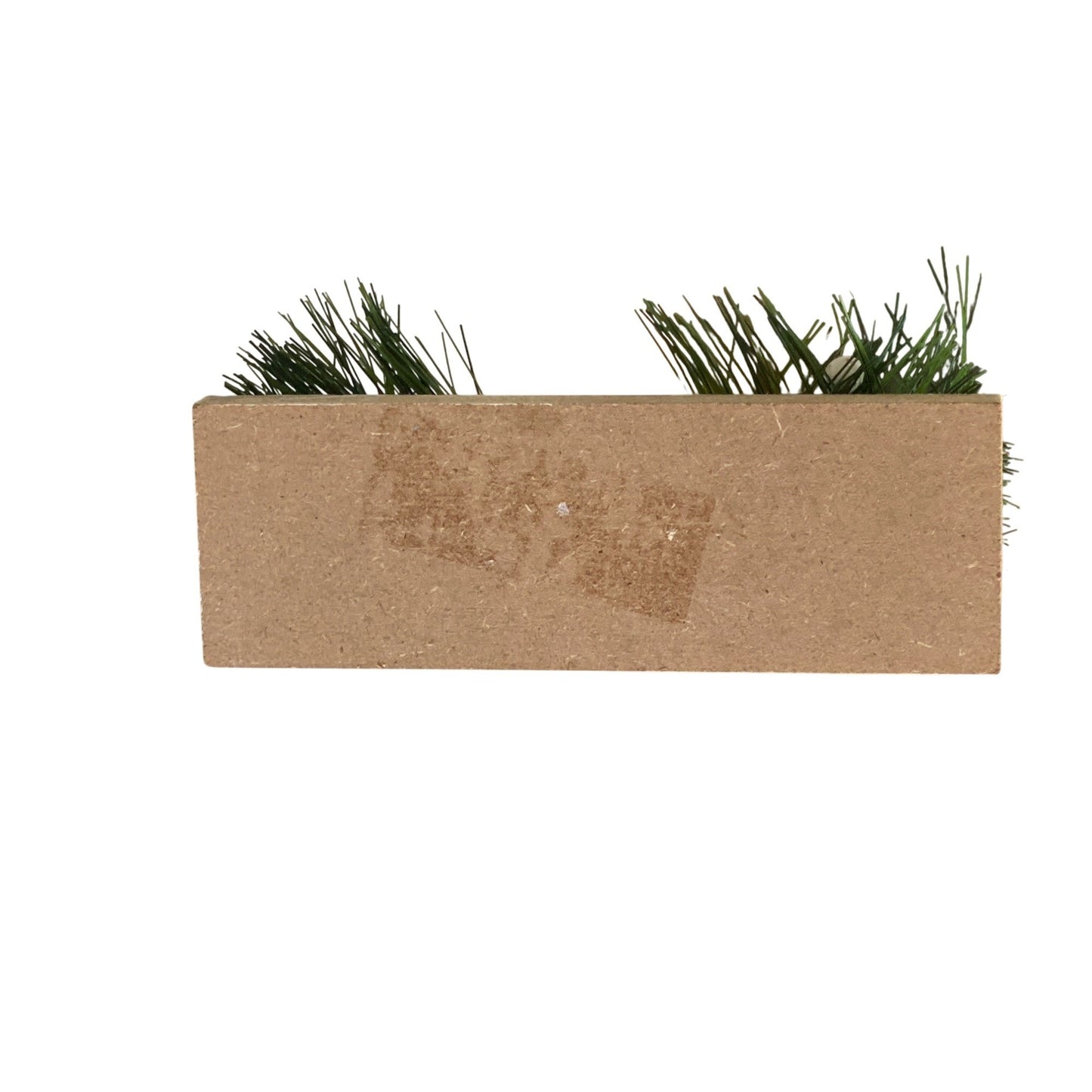 Rustic Wooden Christmas Tree Décor Pinecones & Greenery Holiday Display