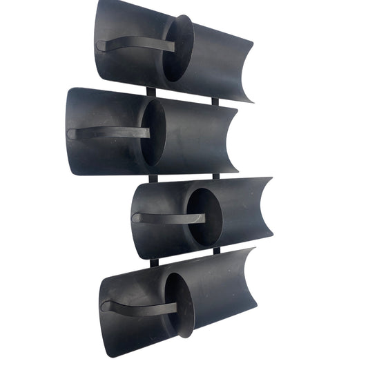 4 Candle Black Metal Candle Holder