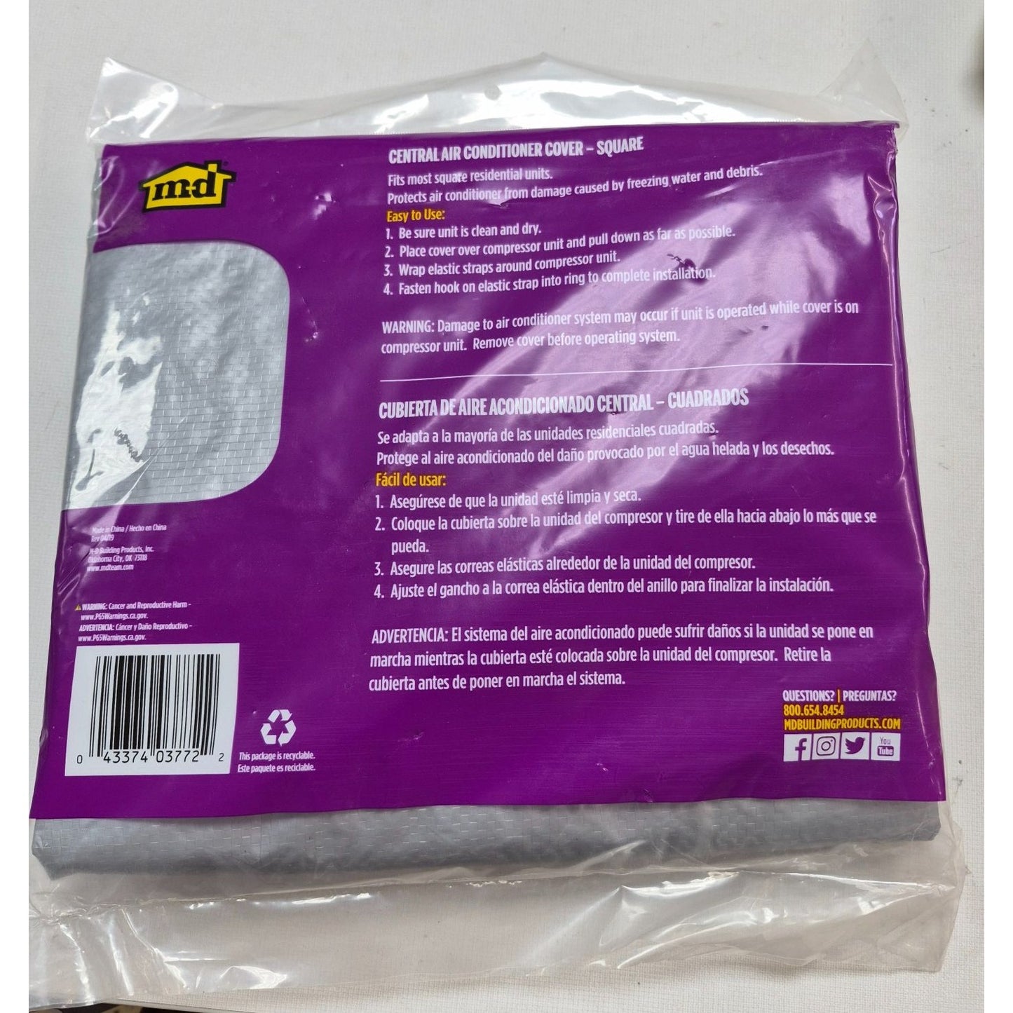 Air Conditioner Cover 34" X 34" X 30"