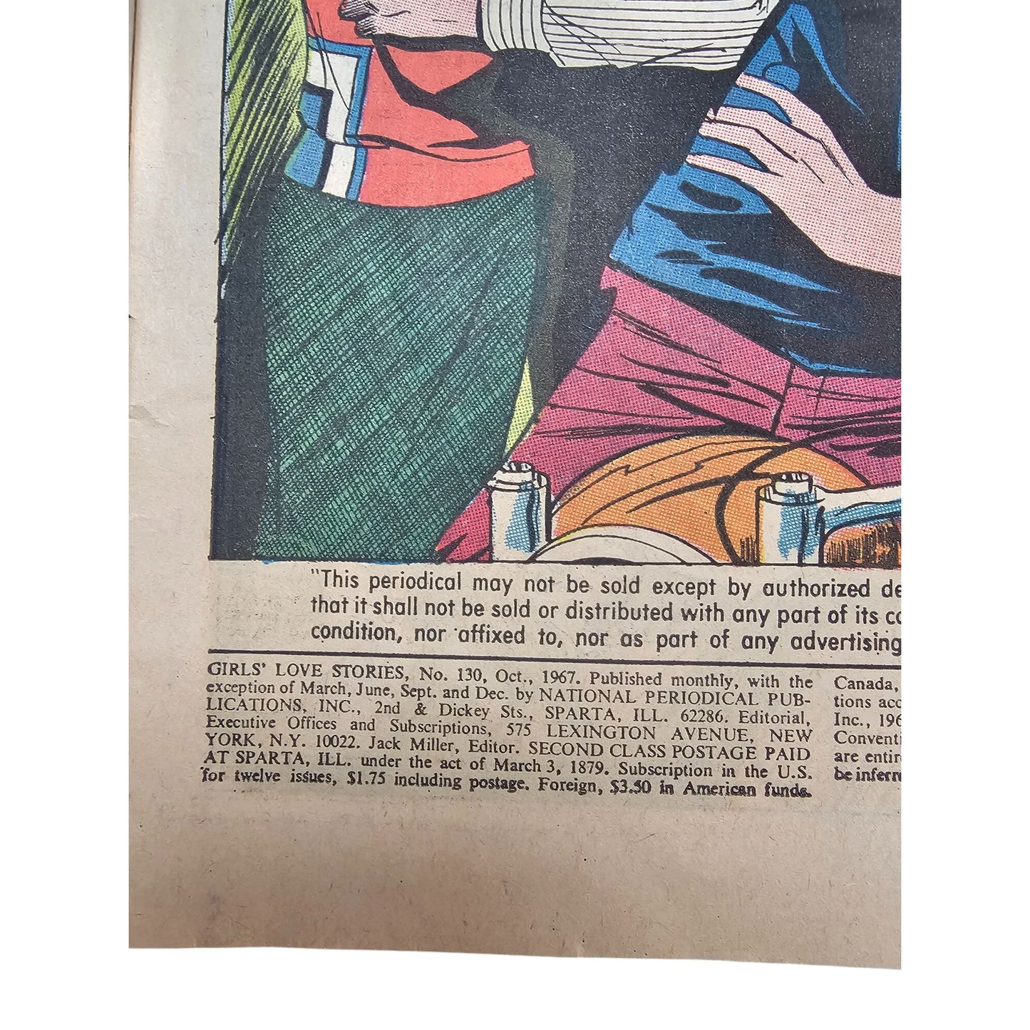 Girls Love Stories No. 130 DC Comics October 1967 Romance Vintage Comic Book.