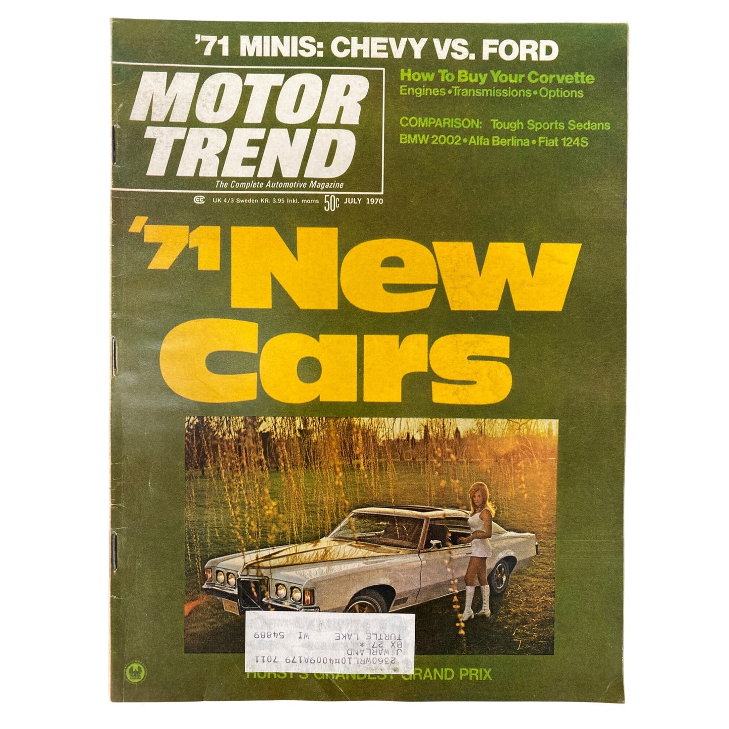 Motor Trend Magazine July 1970 71 New Cars Issue