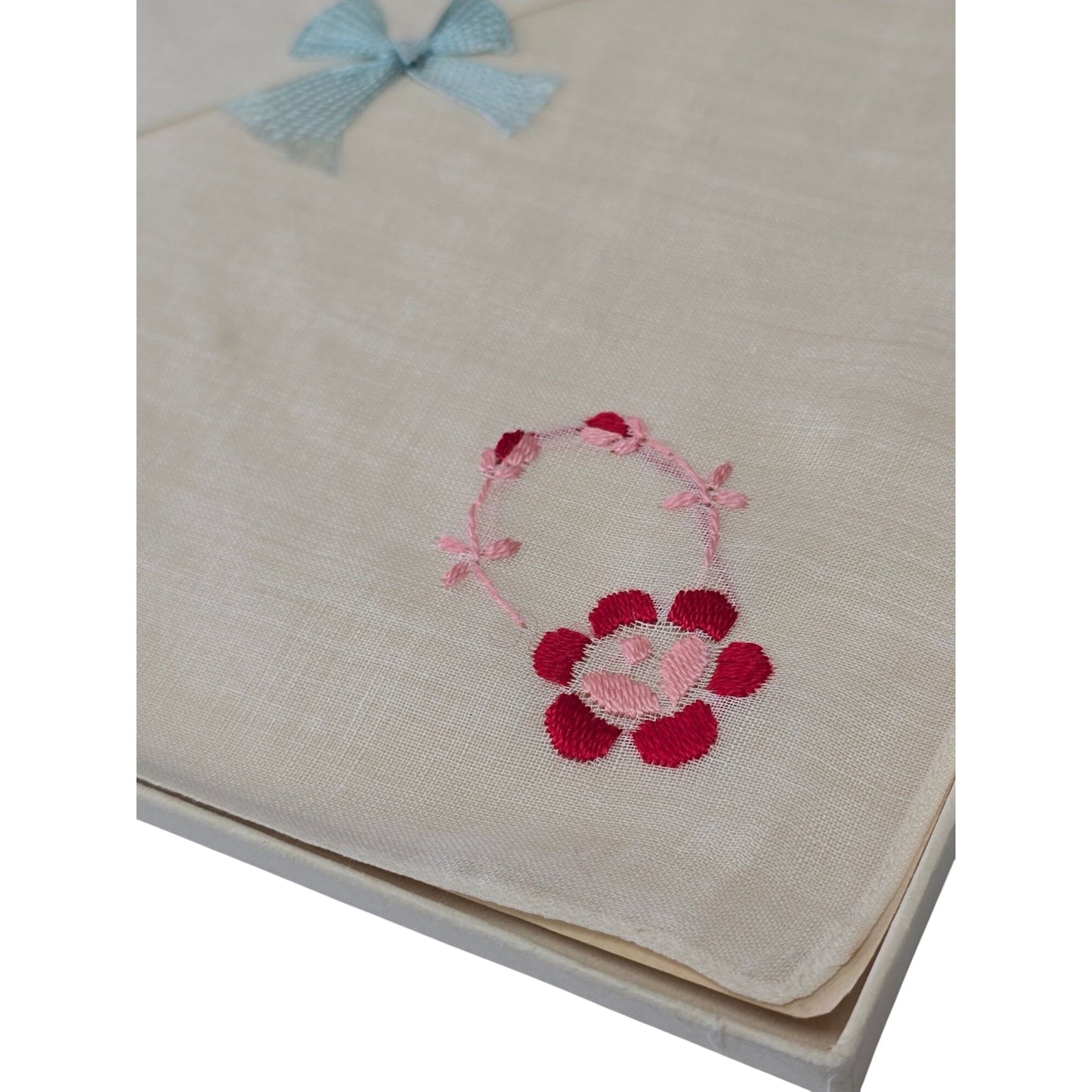 Vintage Embroidered Handkerchiefs in Original Gift Box 1936