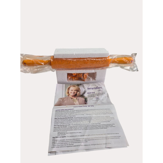 Temp-Tations By Tara Autumn Texture Roller Rolling Pin & Fall Cookie Cutters