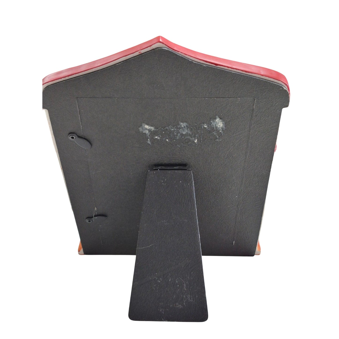 Christmas Fireplace Mantle Picture Frame Santa Bear & Stockings Holiday Decor