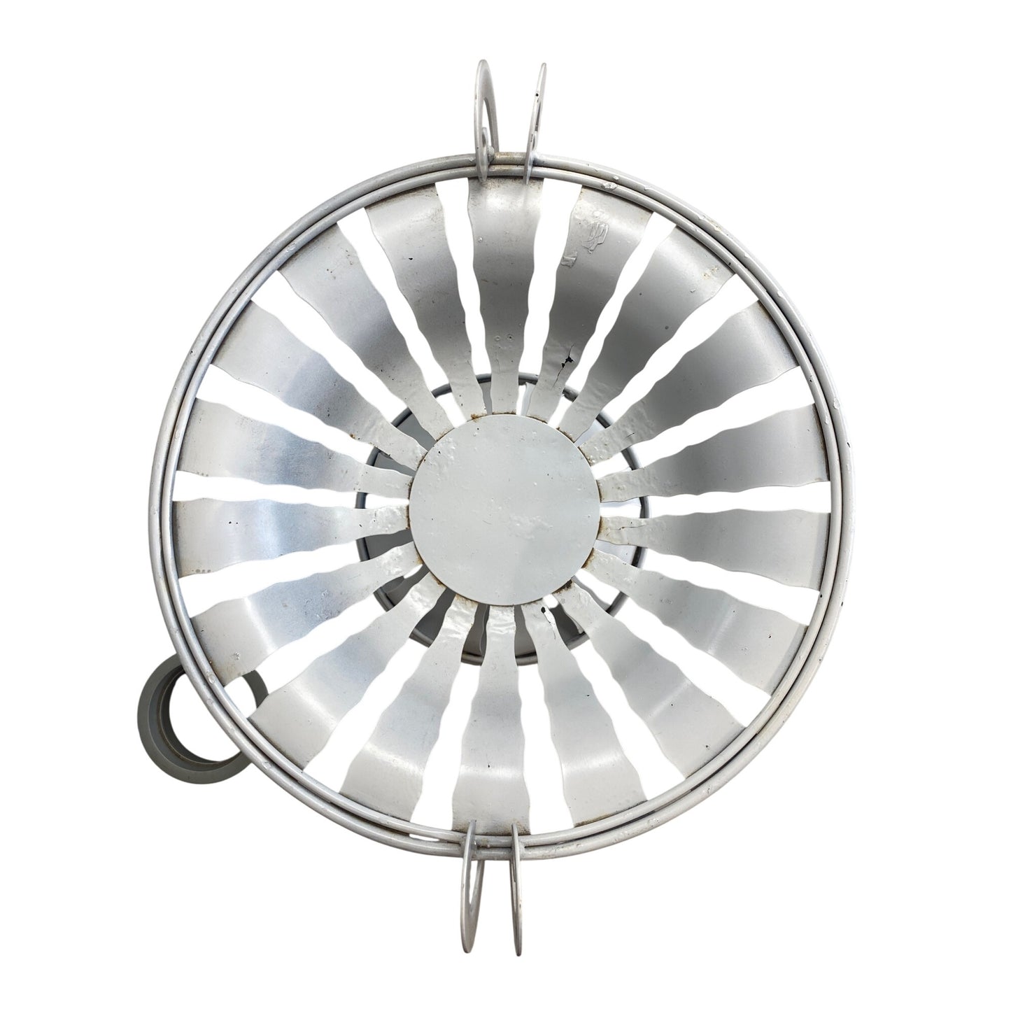 Decorative White Metal Fruit Bowl Urn