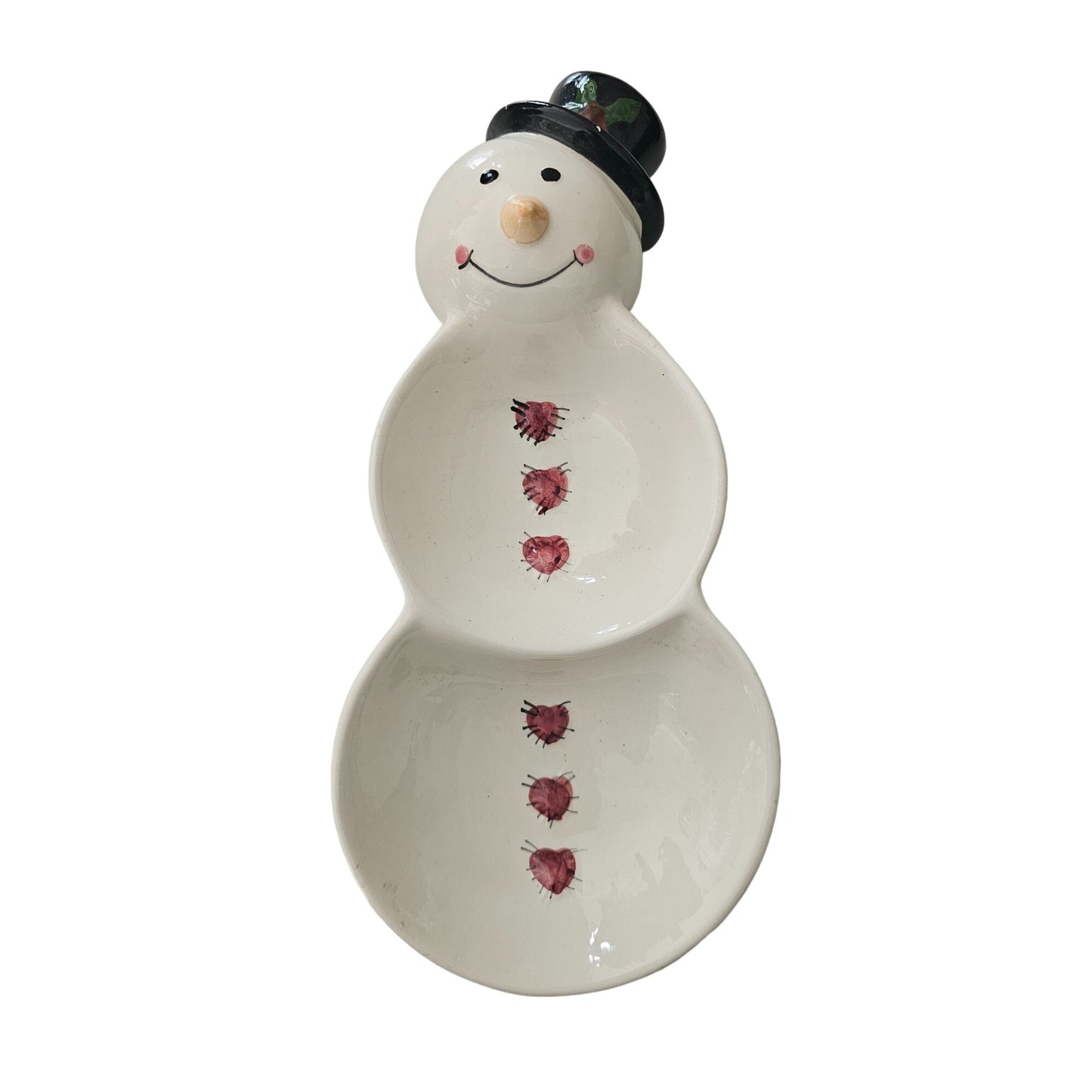 Ceramic Snowman Candy Dish