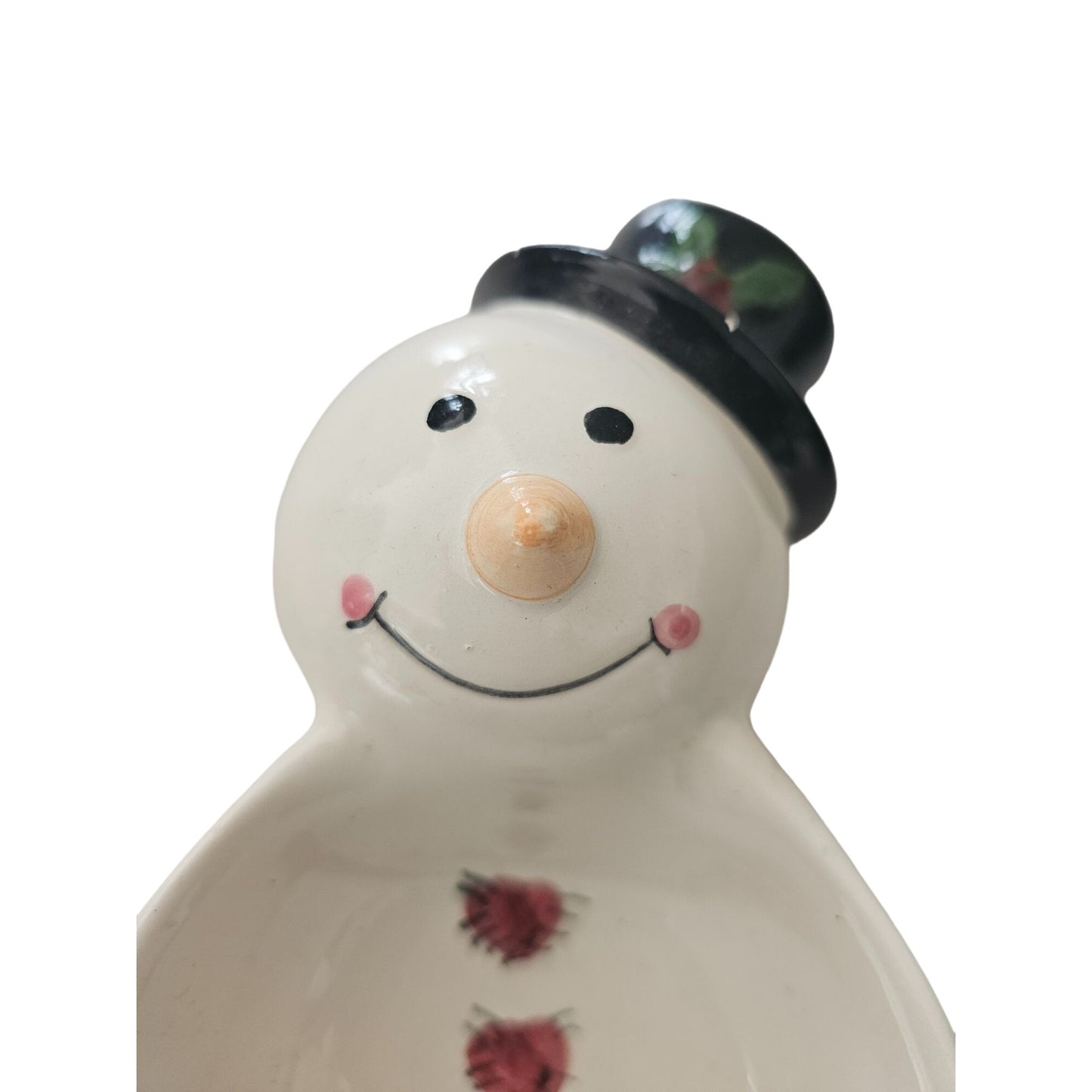 Ceramic Snowman Candy Dish