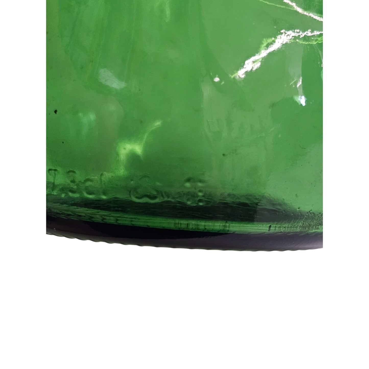 Vintage Grolsch Green Glass Swing-Top Bottle With Embossed Design & Ceramic Stopper