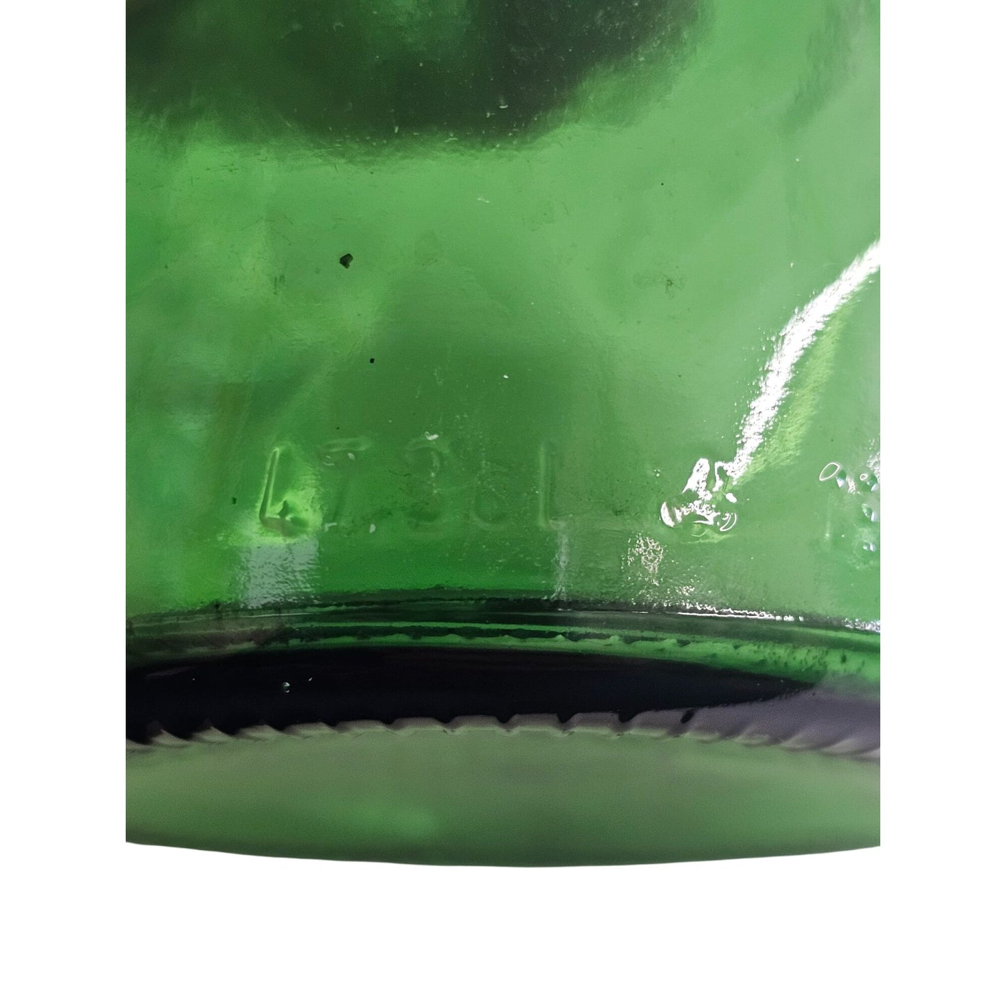 Vintage Grolsch Green Glass Swing-Top Bottle With Embossed Design & Ceramic Stopper
