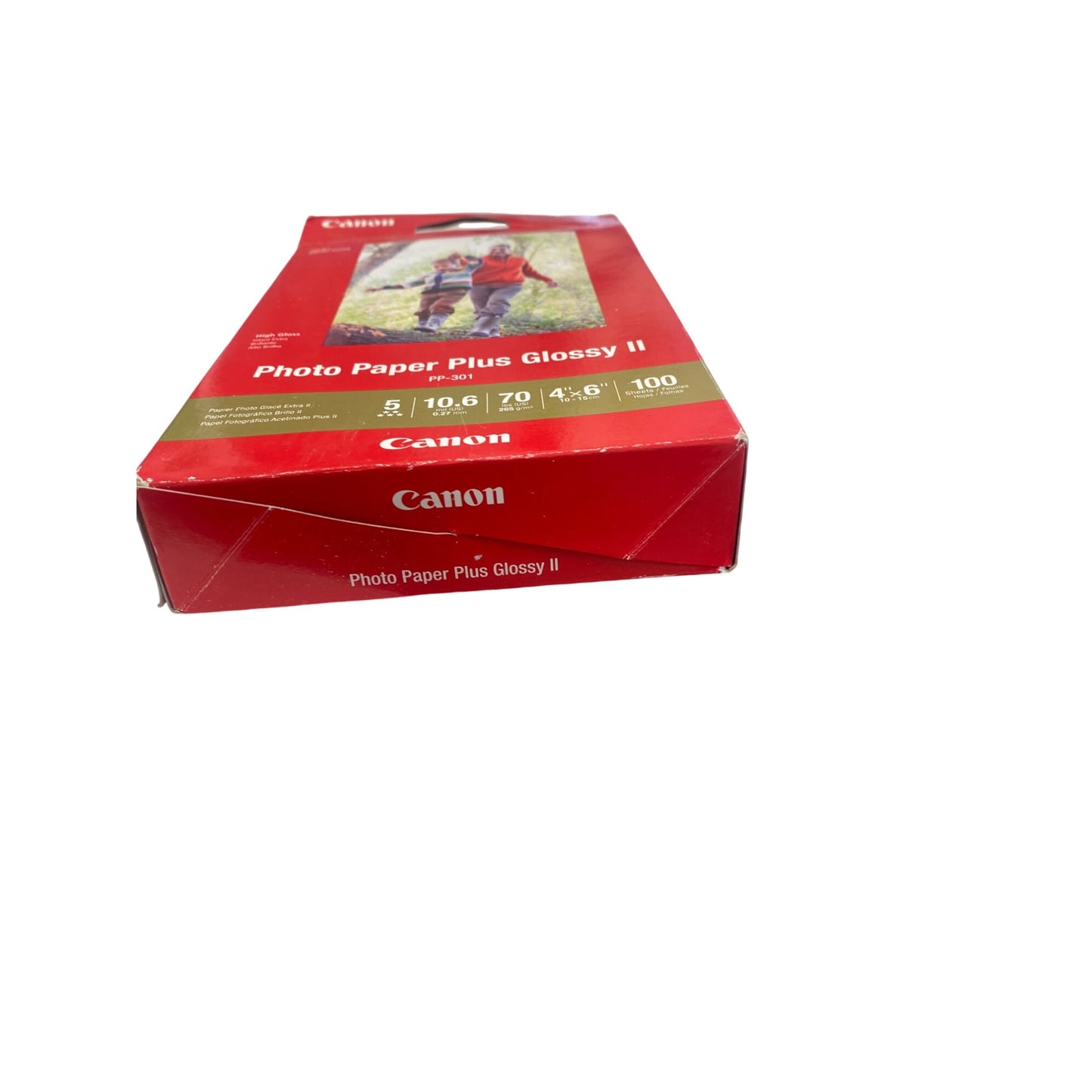 Canon Photo Paper Plus Glossy II PP-301 4"x6" 100 Sheets High Gloss