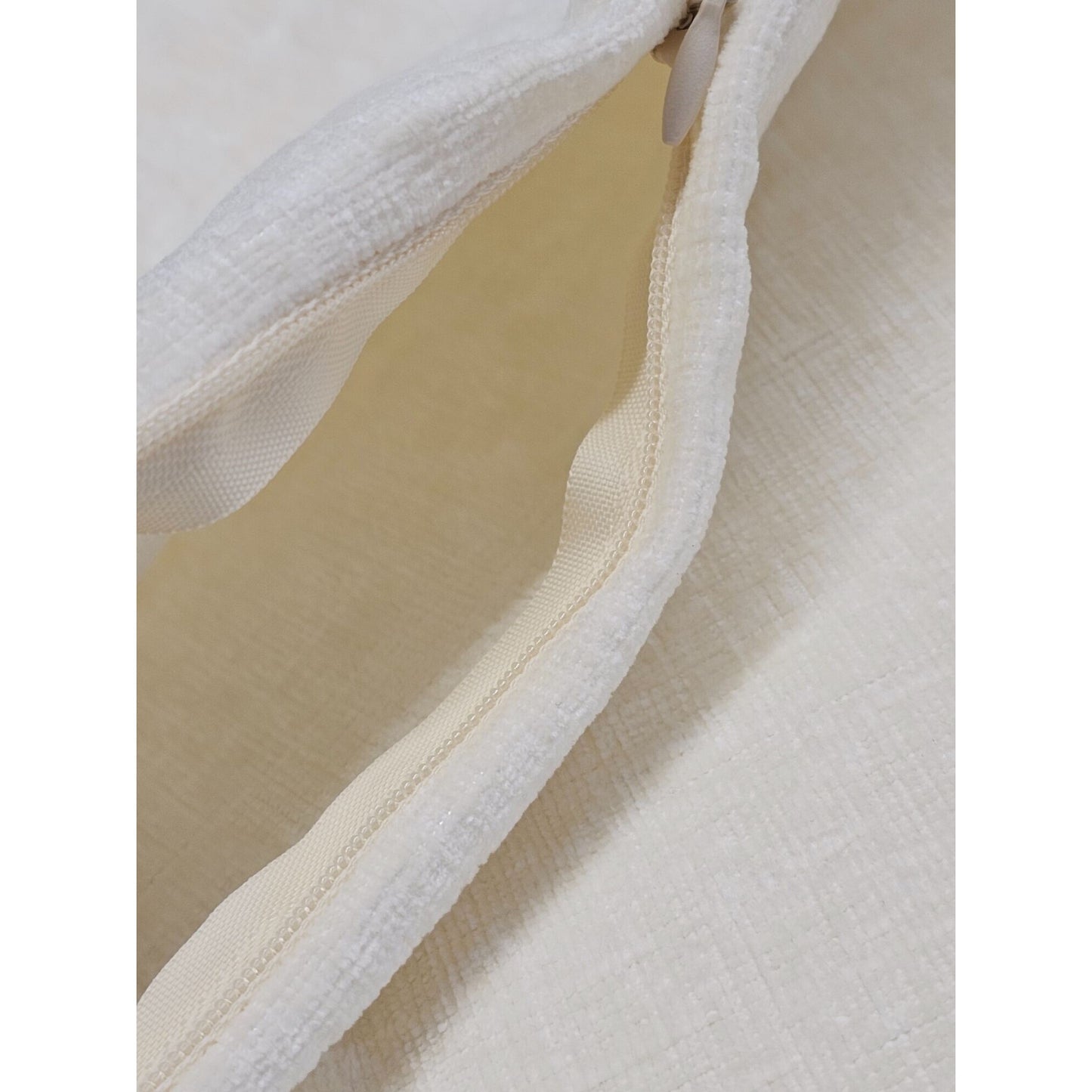 Haubdey Ivory Textured Pillow Cover