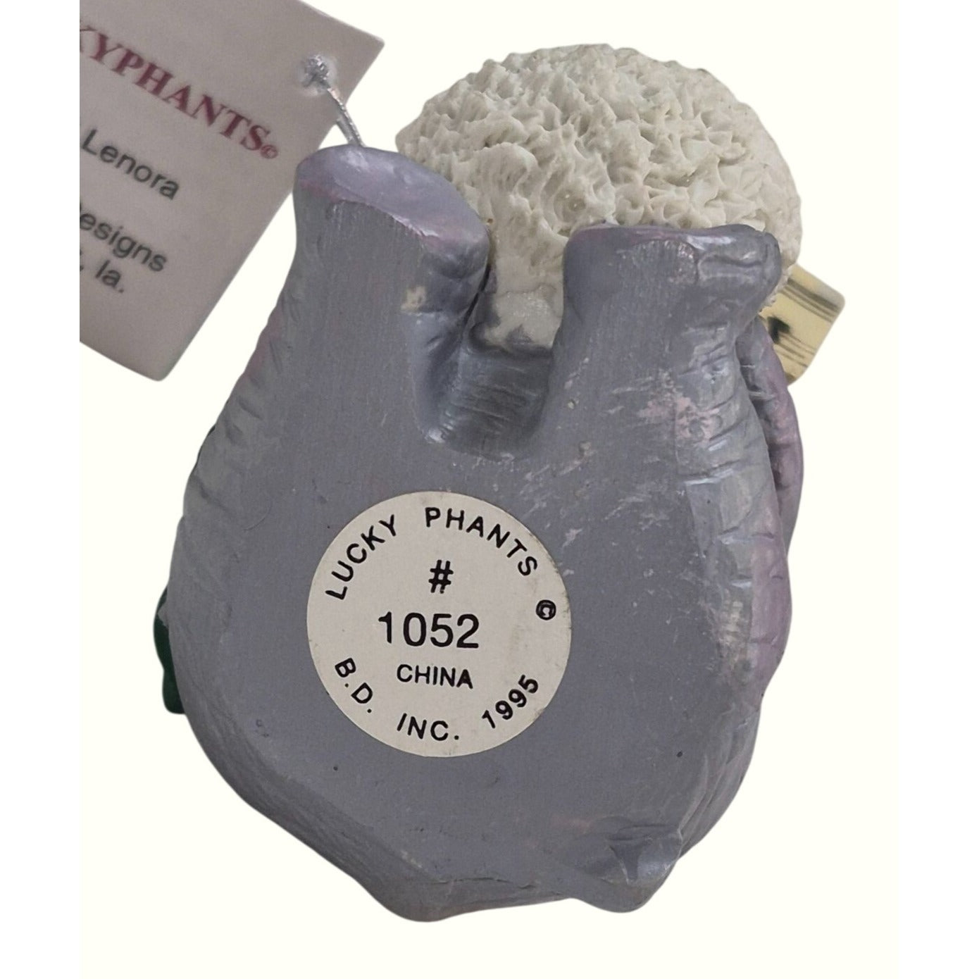 Lenora Elephant Figurine Santa Hat Music Luckyphants #1052