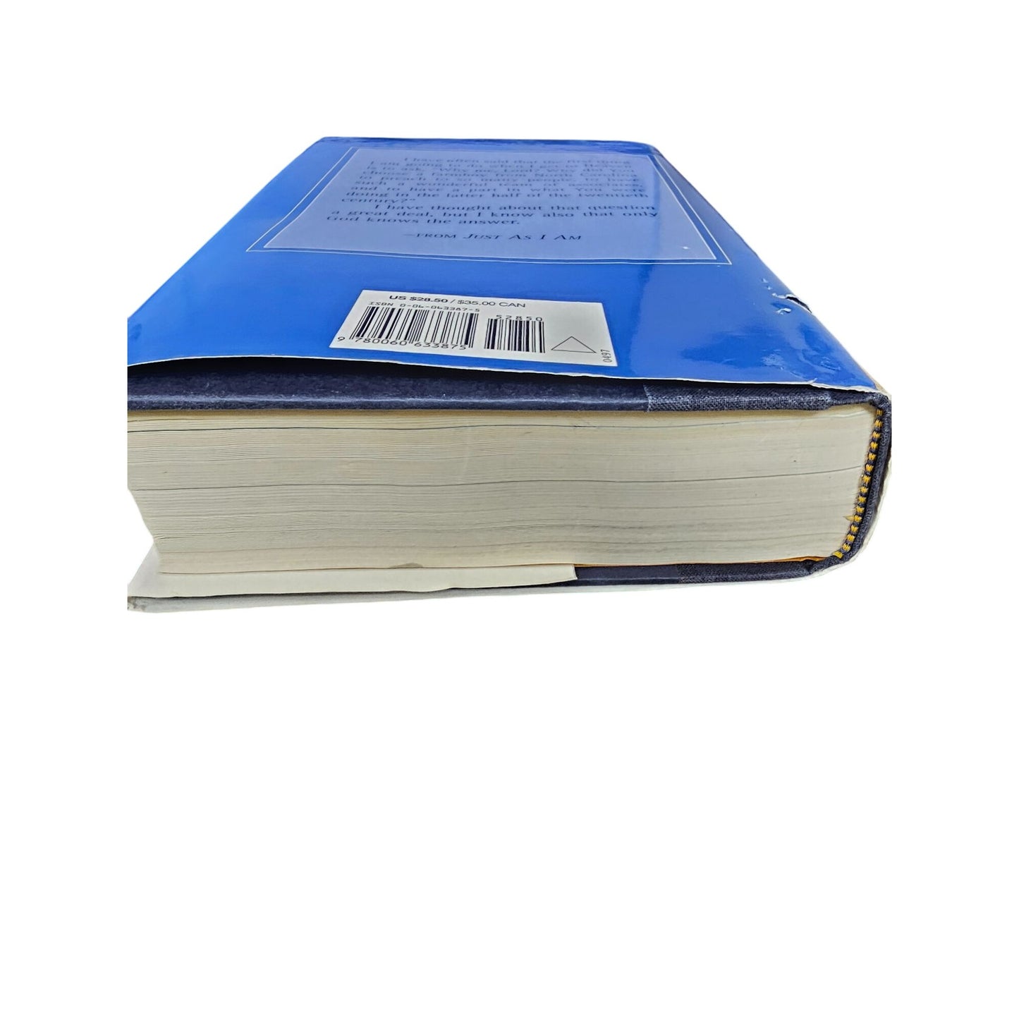 Just As I Am: The Autobiography Of Billy Graham Hardcover Harper San Francisco Zondervan 1997 Edition