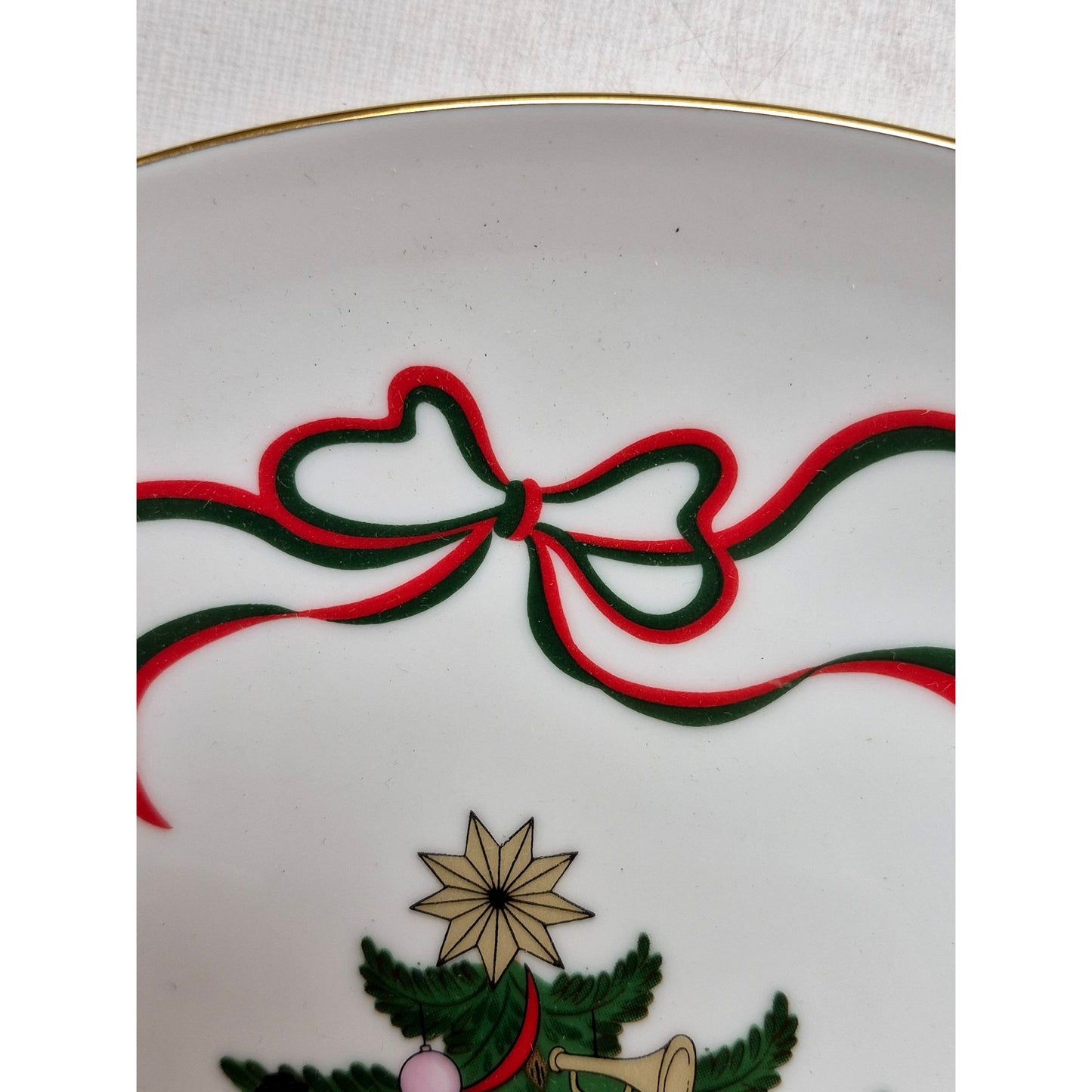 Christmas Tree Ceramic Cake Plate & Server Set