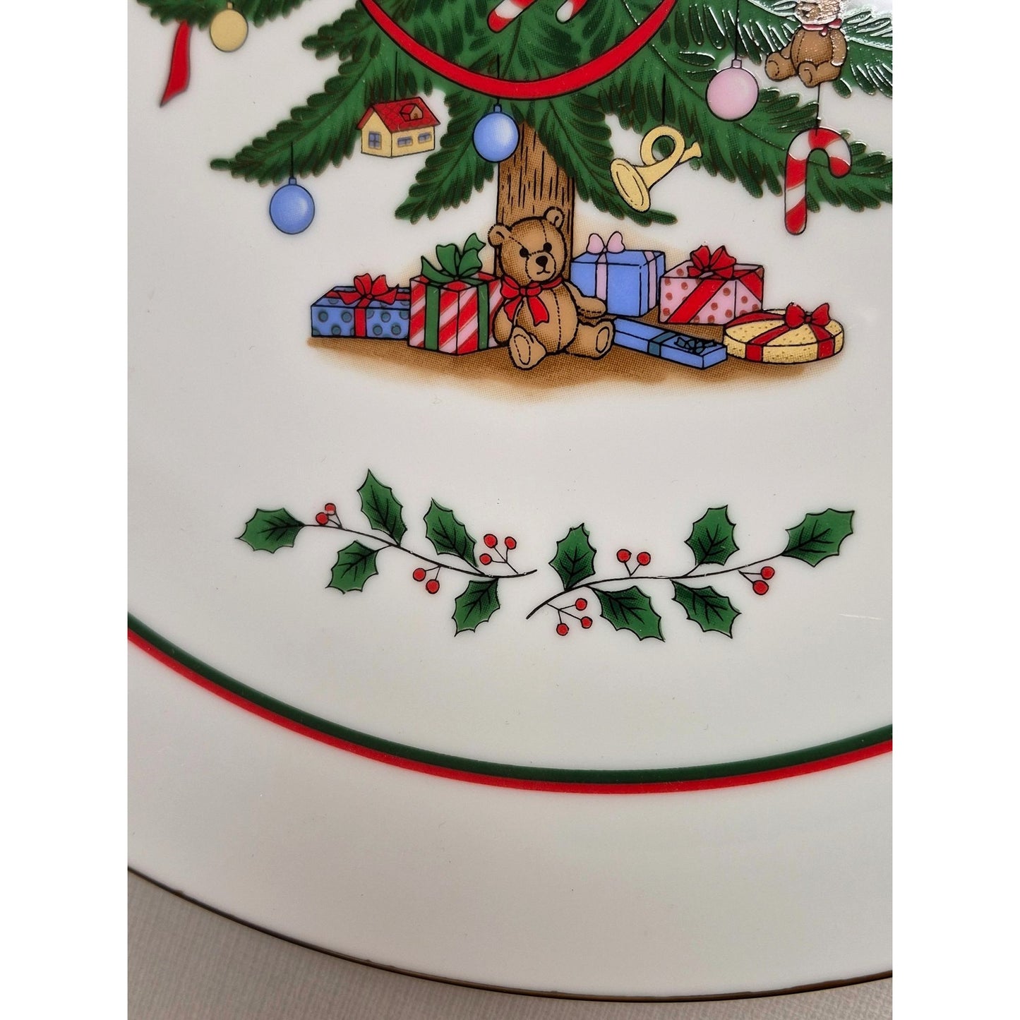 Christmas Tree Ceramic Cake Plate & Server Set