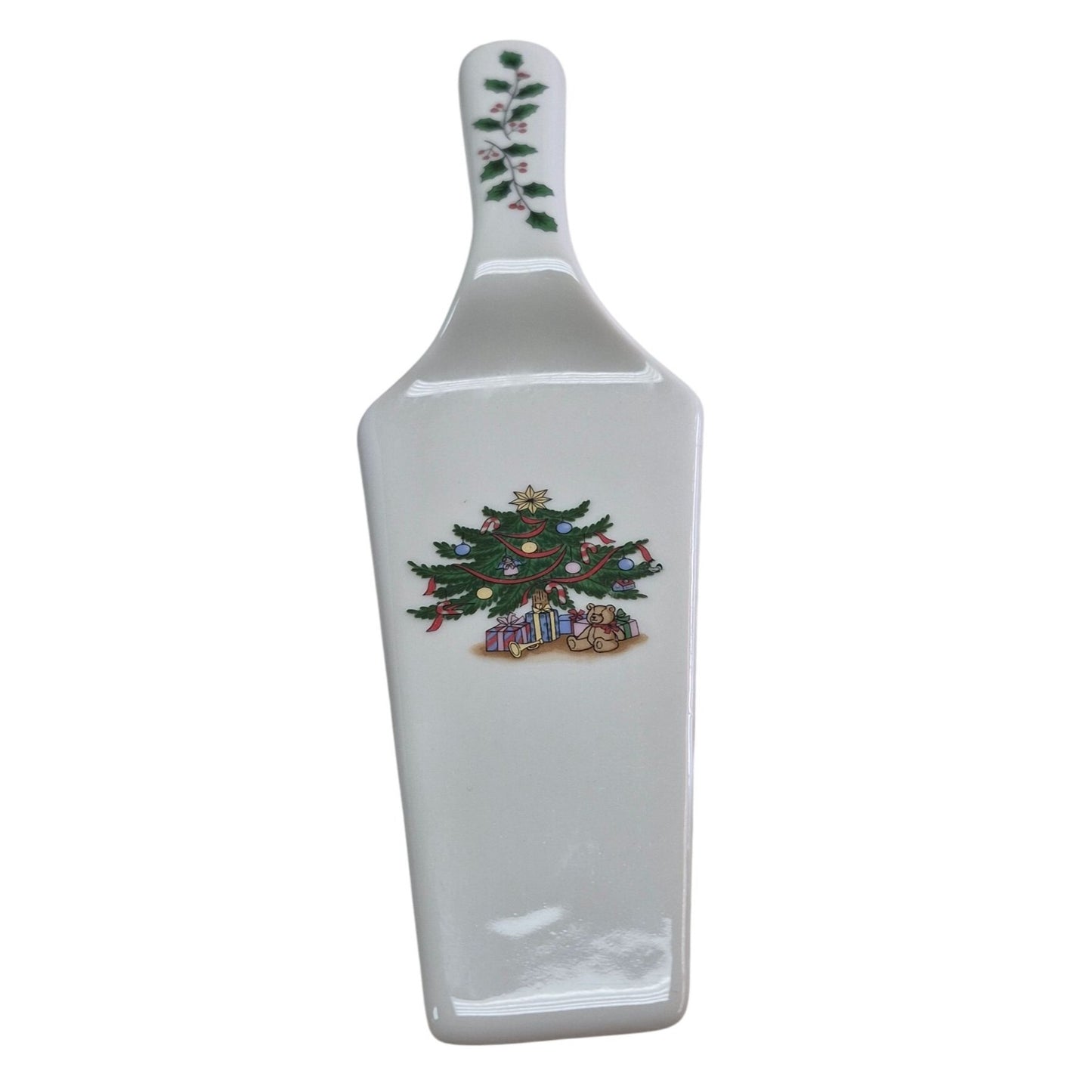 Christmas Tree Ceramic Cake Plate & Server Set