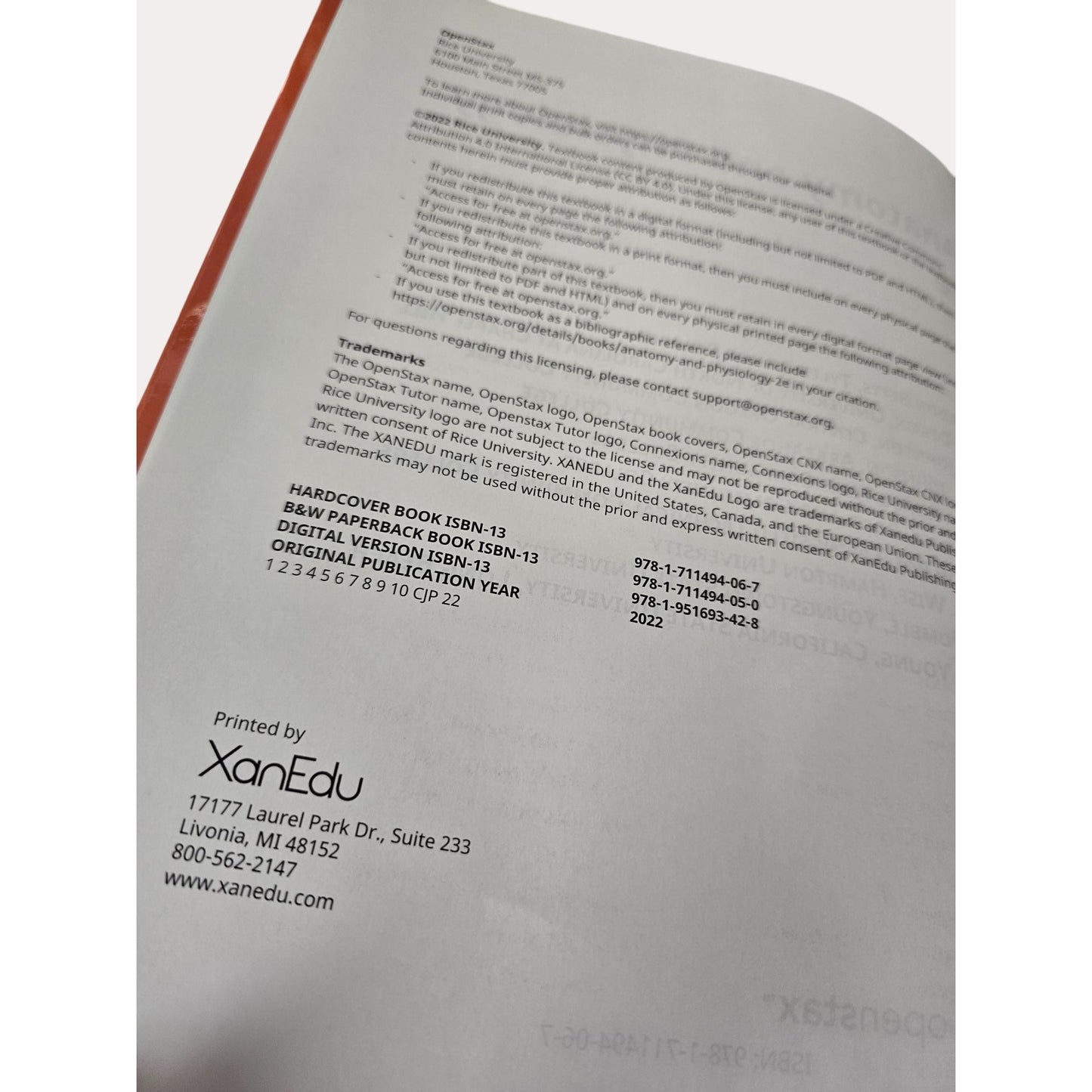 Anatomy And Physiology 2e. By OpenStax Hardcover Textbook