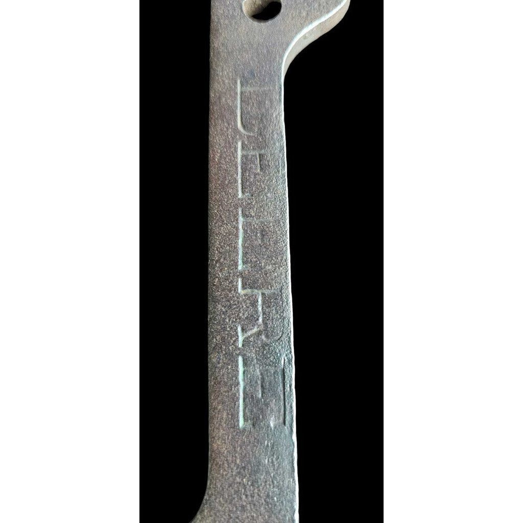 Antique Early JOHN DEERE Tractor WRENCH TOOL Original script "DEERE"
