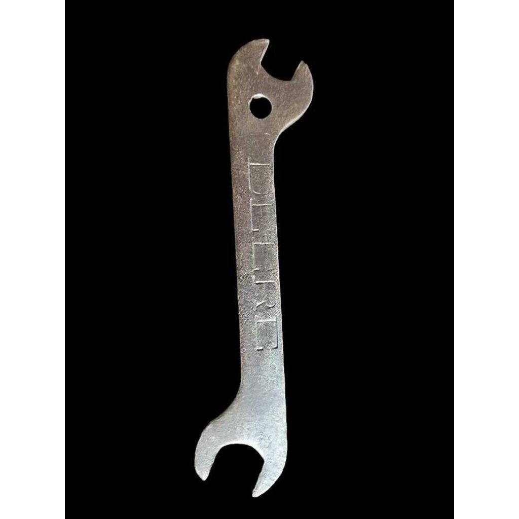 Antique Early JOHN DEERE Tractor WRENCH TOOL Original script "DEERE"