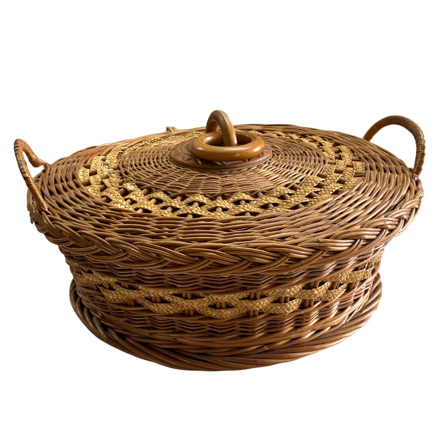 Vintage Wicker Sewing Basket