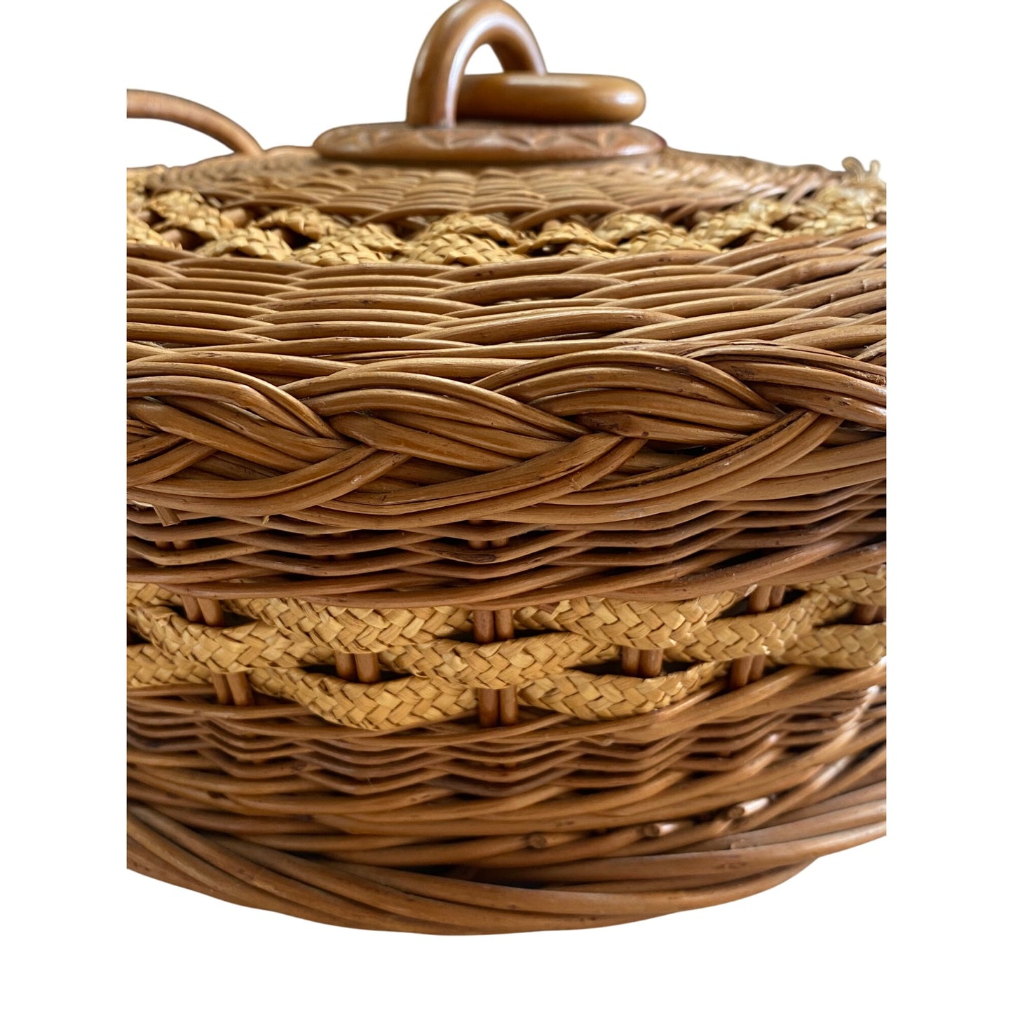 Vintage Wicker Sewing Basket