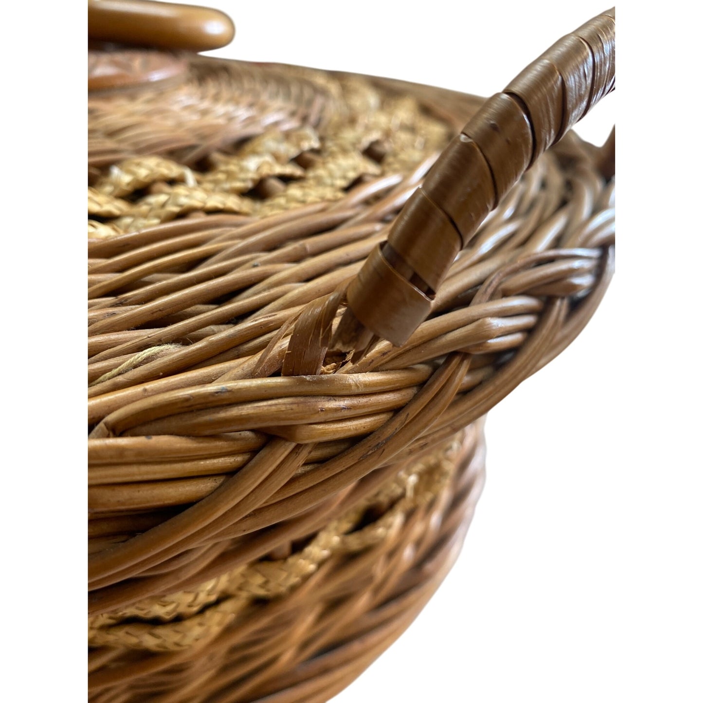 Vintage Wicker Sewing Basket