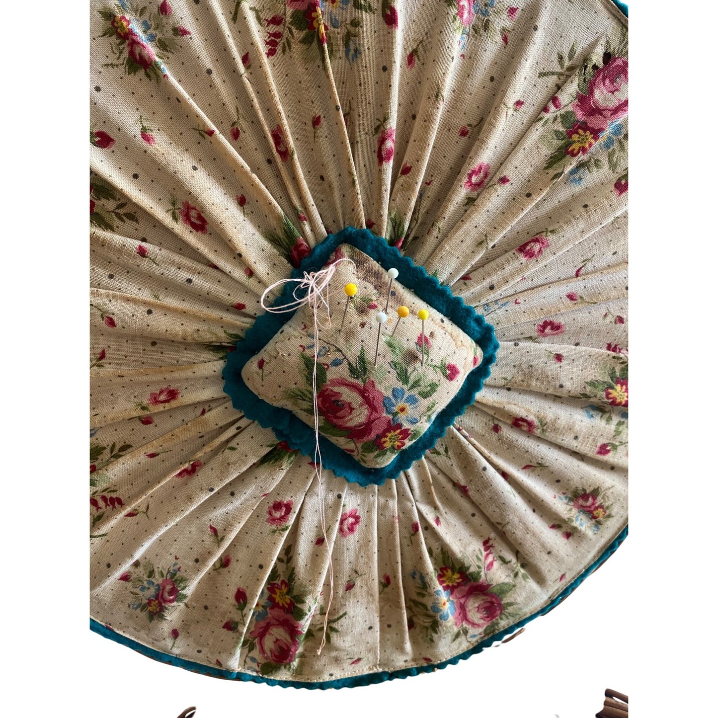 Vintage Wicker Sewing Basket