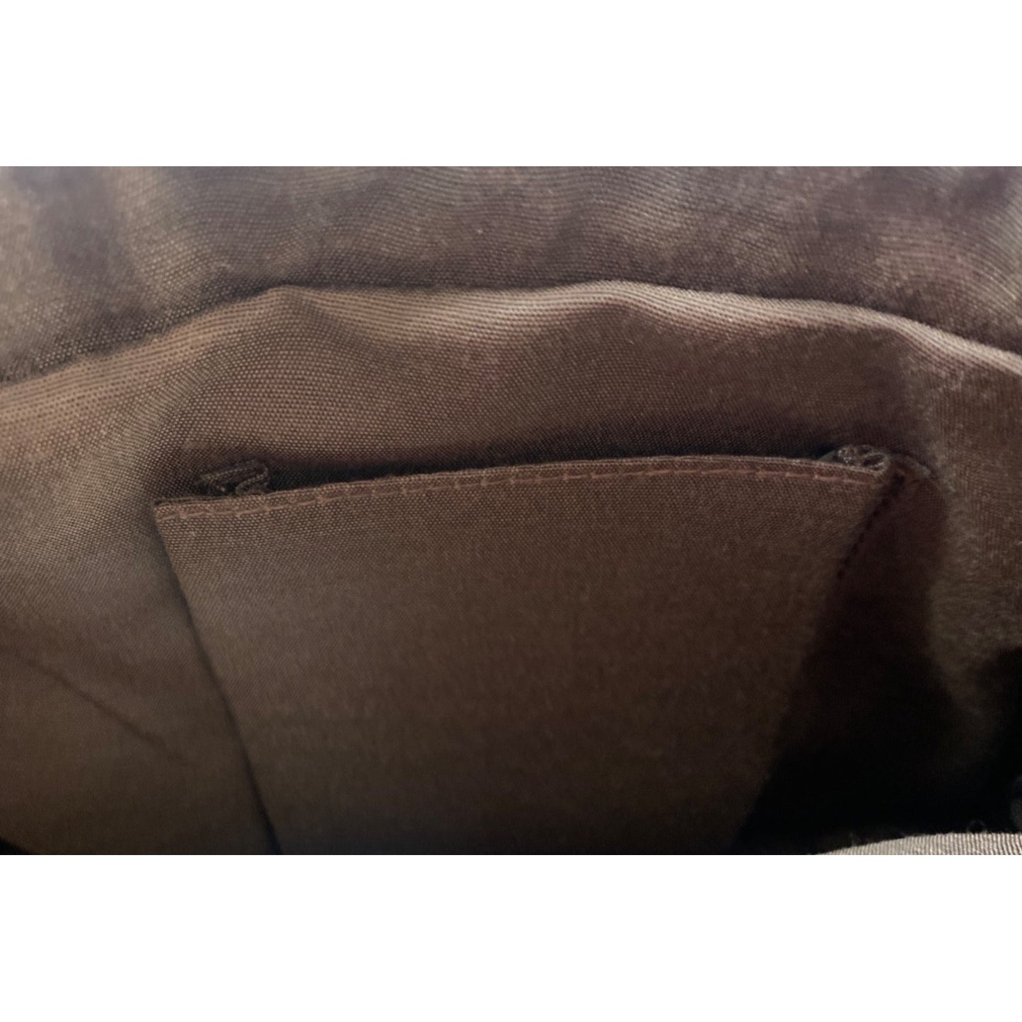 Studio Works Brown Faux Suede & Patchwork Shoulder Bag With Zipper Closure