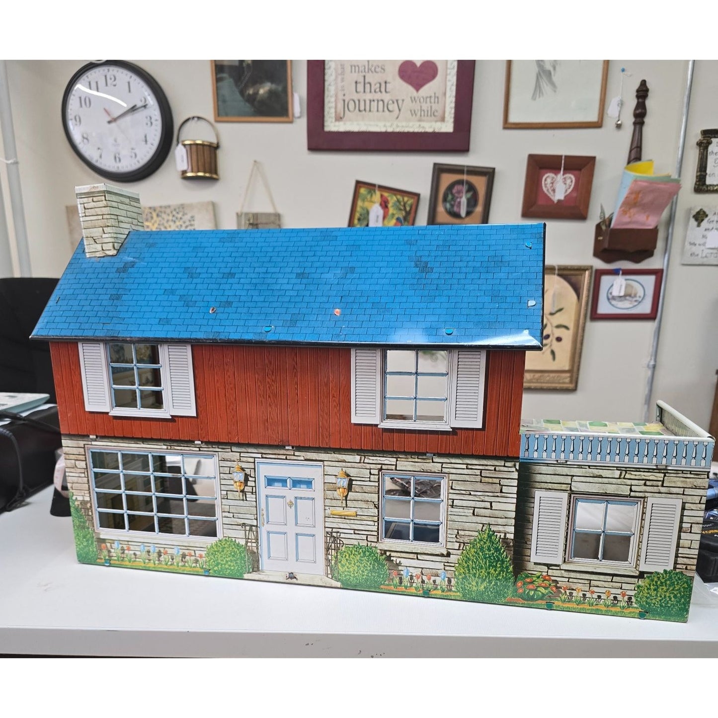 Vintage 1950s Marx Litho Tin Dollhouse