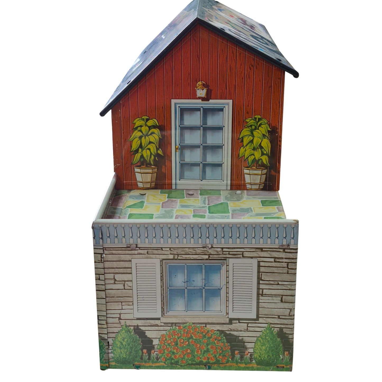 Vintage 1950s Marx Litho Tin Dollhouse