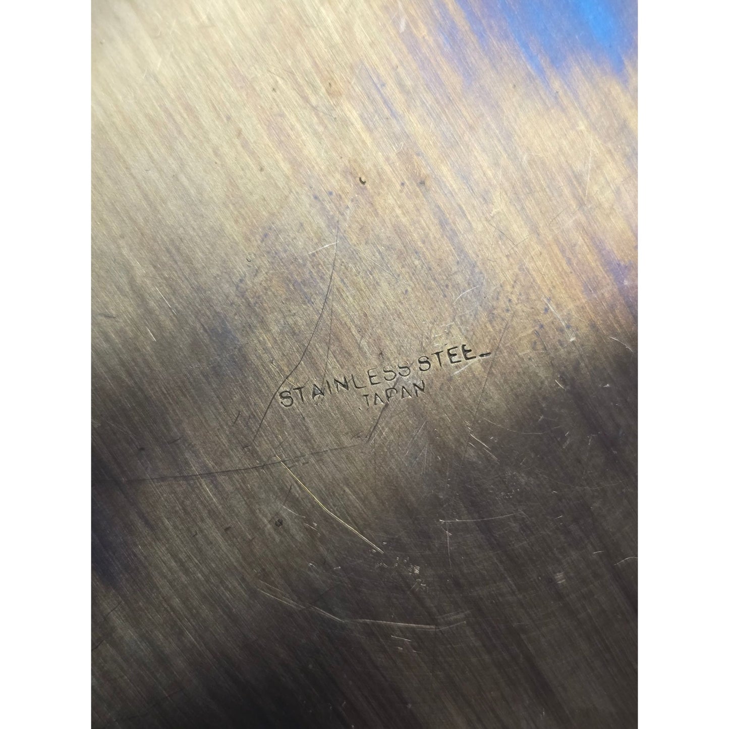 Vintage Stainless Steel Fondue Set With Wooden Handle & Skewers