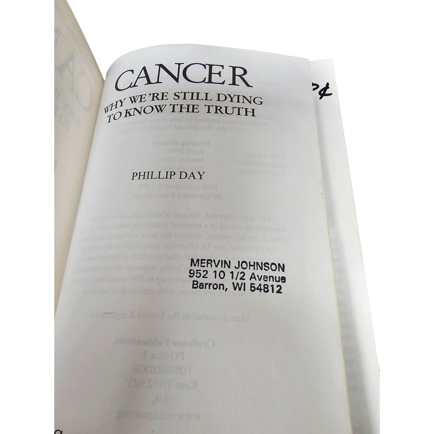 Cancer: Why Were Still Dying To Know The Truth By Phillip Day New Revised Edition
