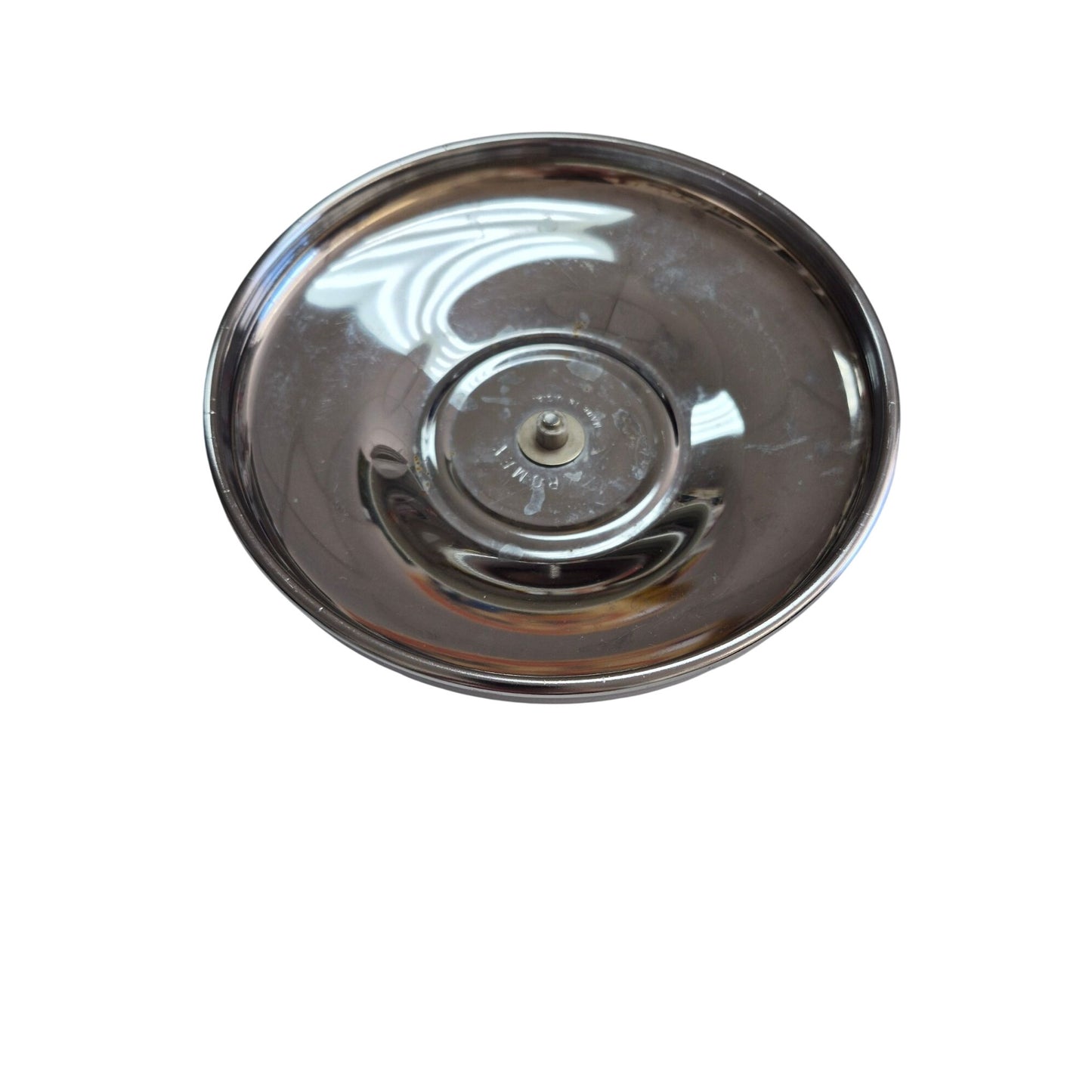 Vintage Kromex Glass Divided Serving Tray Metal Base