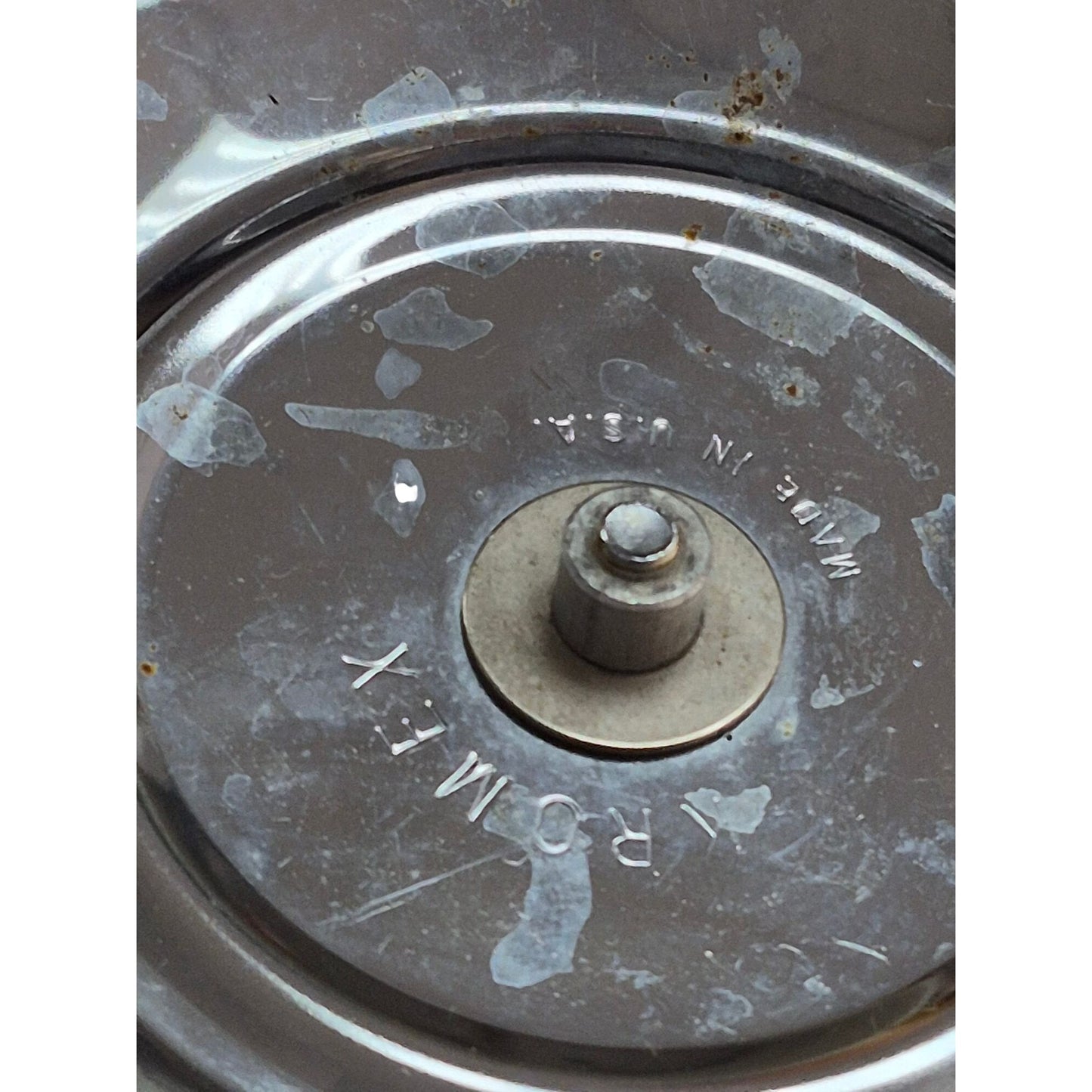 Vintage Kromex Glass Divided Serving Tray Metal Base