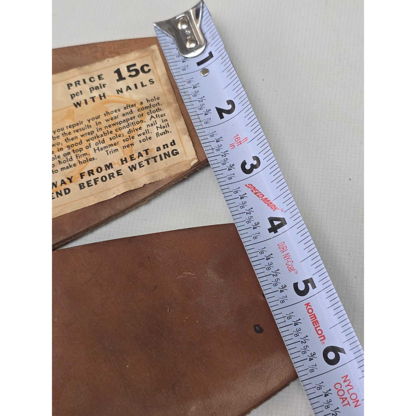 Vintage 1920s Leather Shoe Sole Repair Kit Wilder’s Lion Taps Original Label