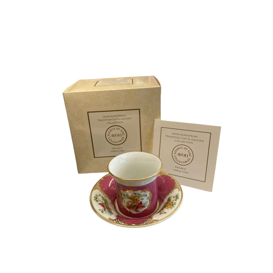 Avon European Traditional Cup & Saucer Collection France Circa 1790
