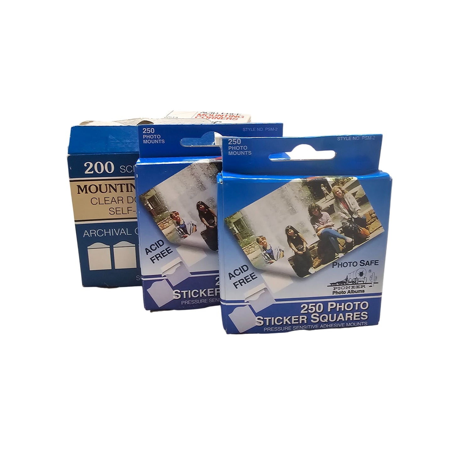 LOT Photo & Mounting Sticker Squares Acid Free Archival Quality