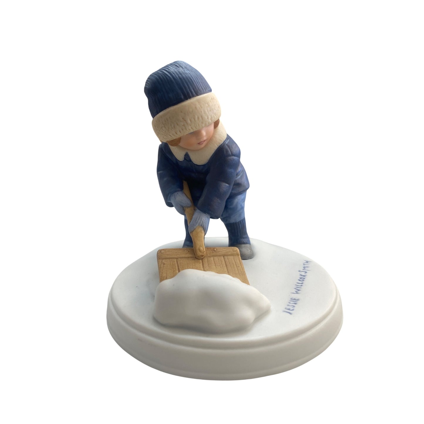 1986 Avon Jessie Willcox Smith Holiday Figurine "A Winter Snow" Handpainted Fine Porcelain Collectible