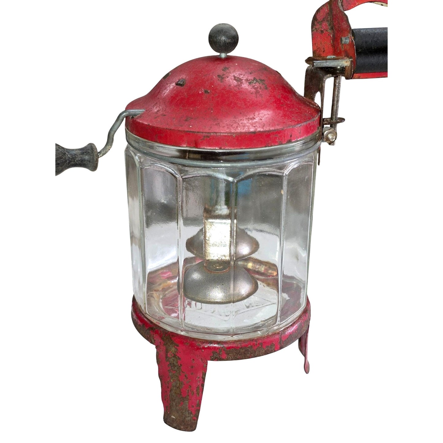 Wolverine Red Metal Toy Washing Machine – 1930s–50s – Glass Jar